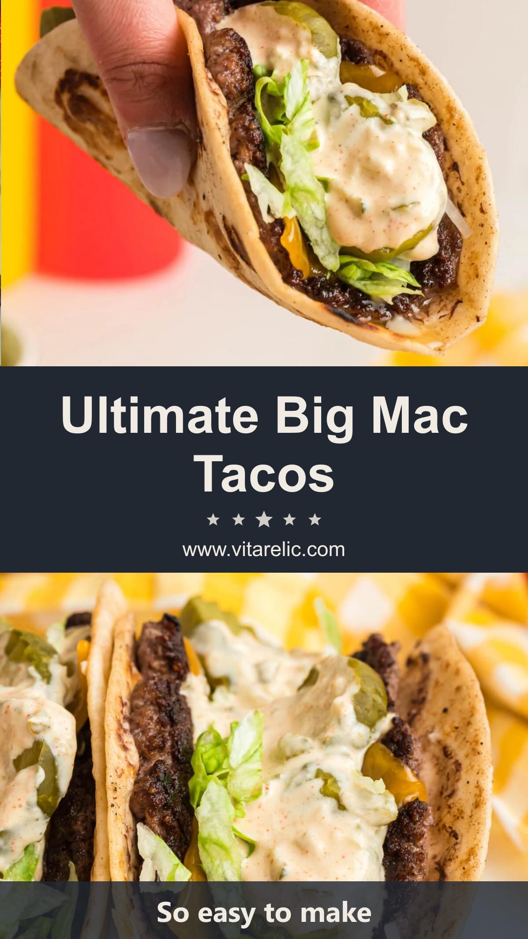 Big Mac Tacos with Smash Burger Patties — pin 1