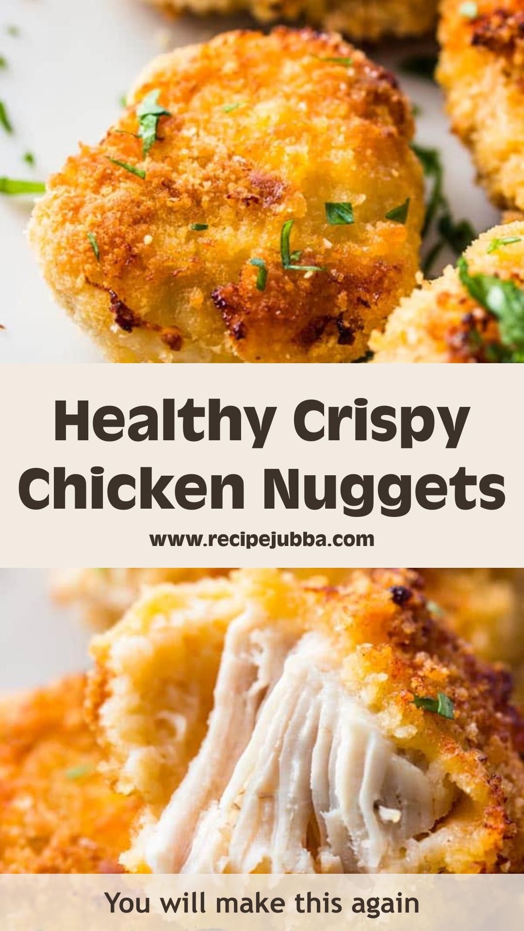 Healthy Baked Chicken Nuggets with Crisp Paprika Breadcrumb Coating — pin 3