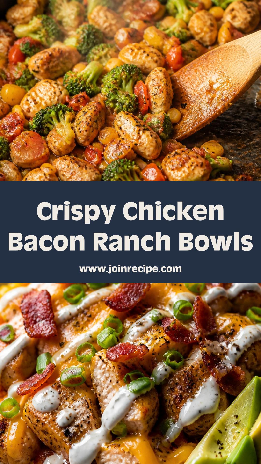 Chicken Bacon Ranch Rice Bowls: Creamy, Crispy Comfort Food for Busy Nights — pin 3