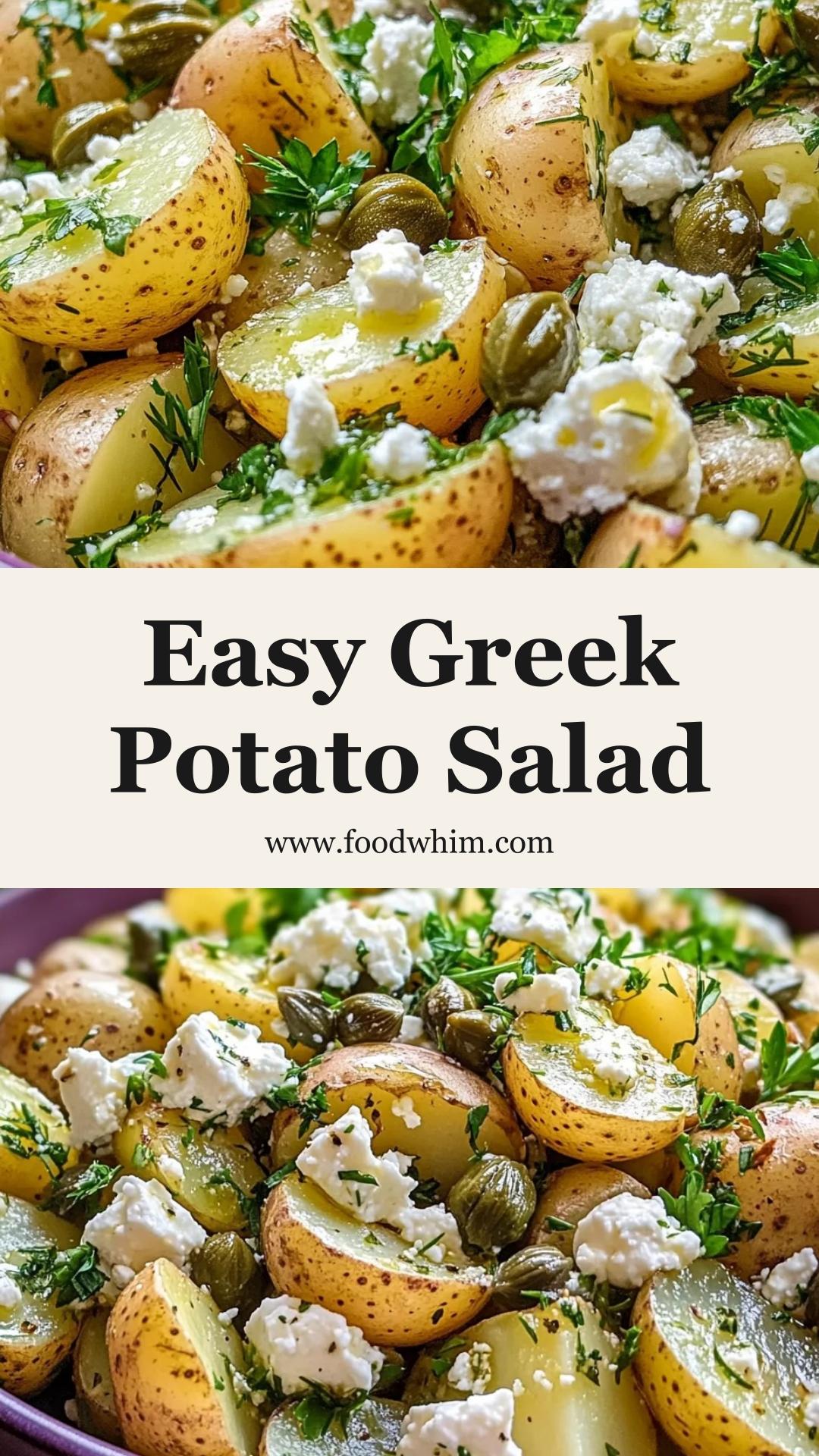 Greek Potato Salad with Feta, Capers, and Fresh Herbs — pin 2