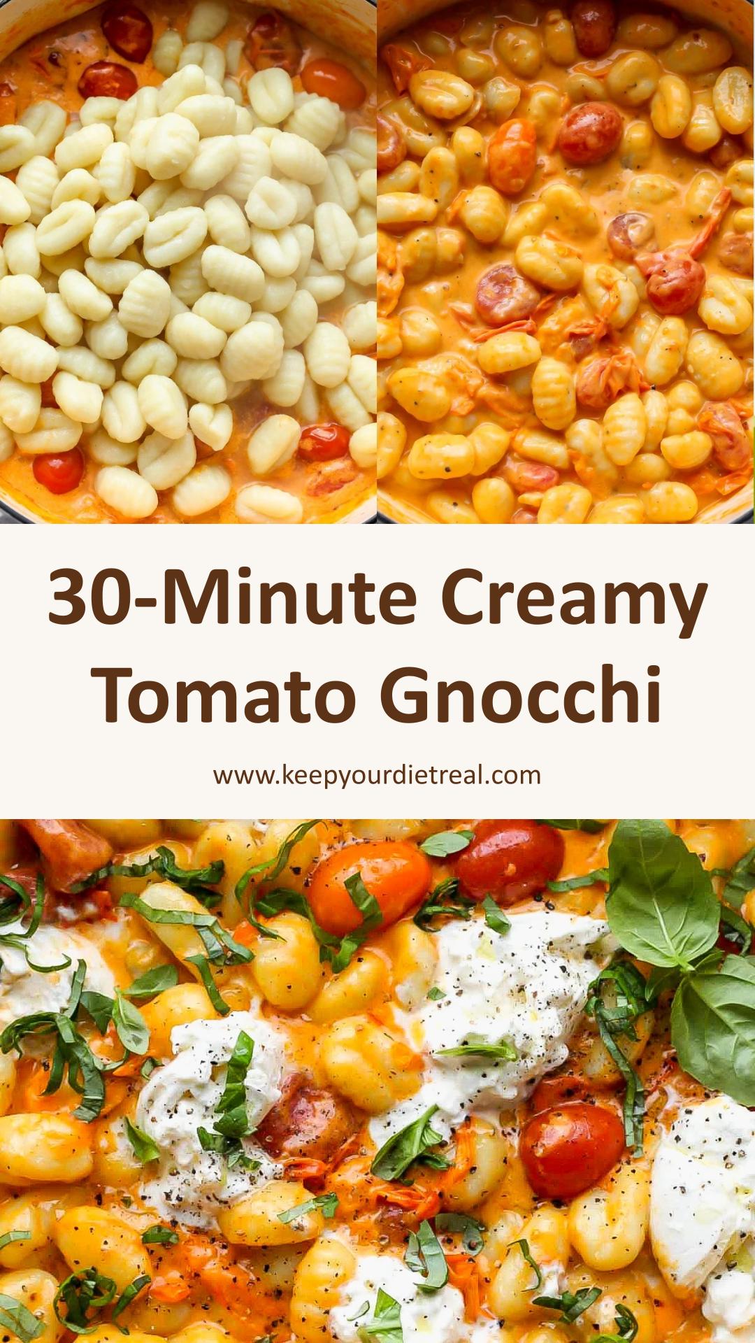 Creamy Tomato Gnocchi with Burrata: A 30-Minute Make-Ahead Dinner — pin 3