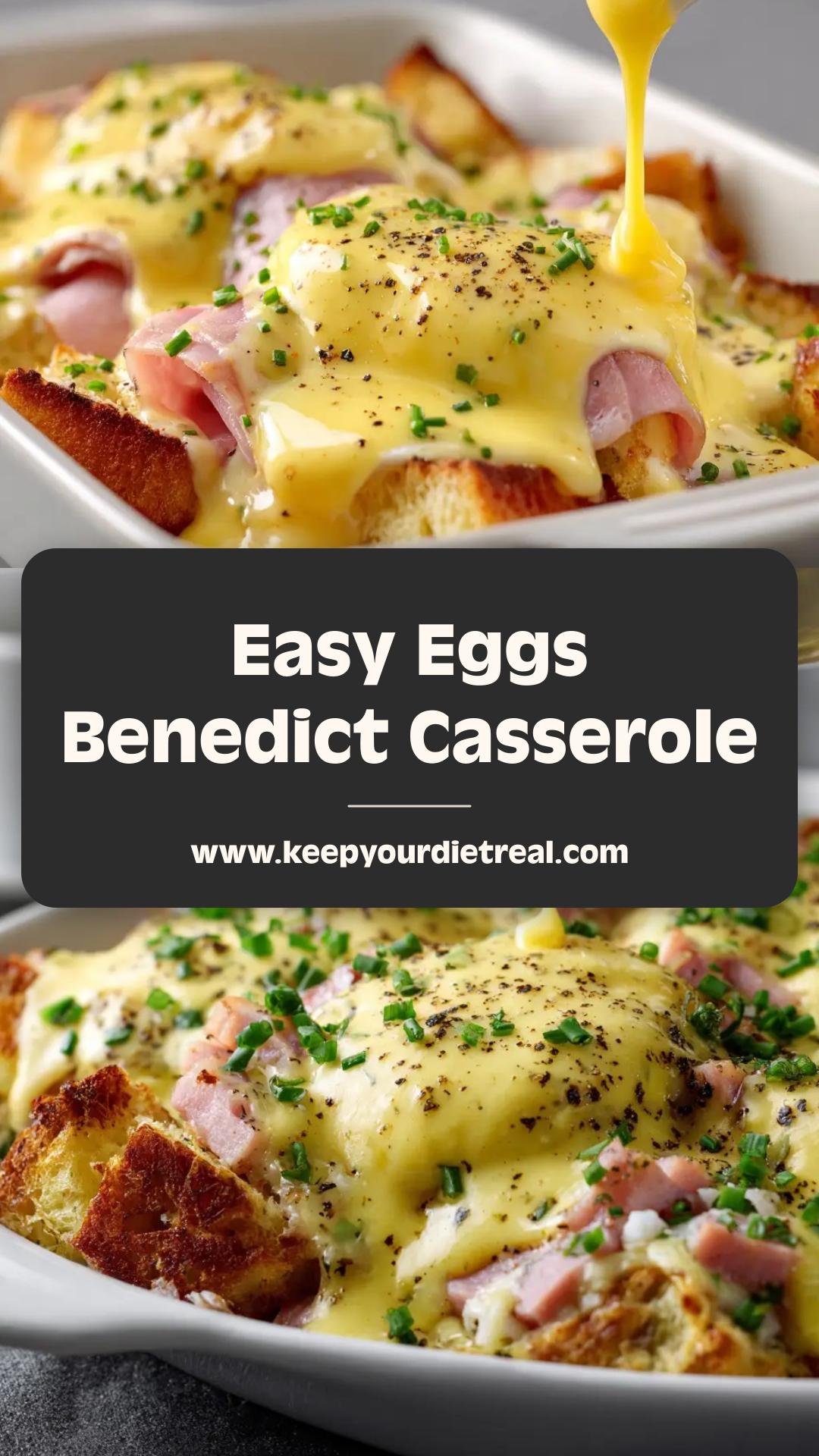Eggs Benedict Casserole: Easy Make-Ahead Breakfast — pin 1