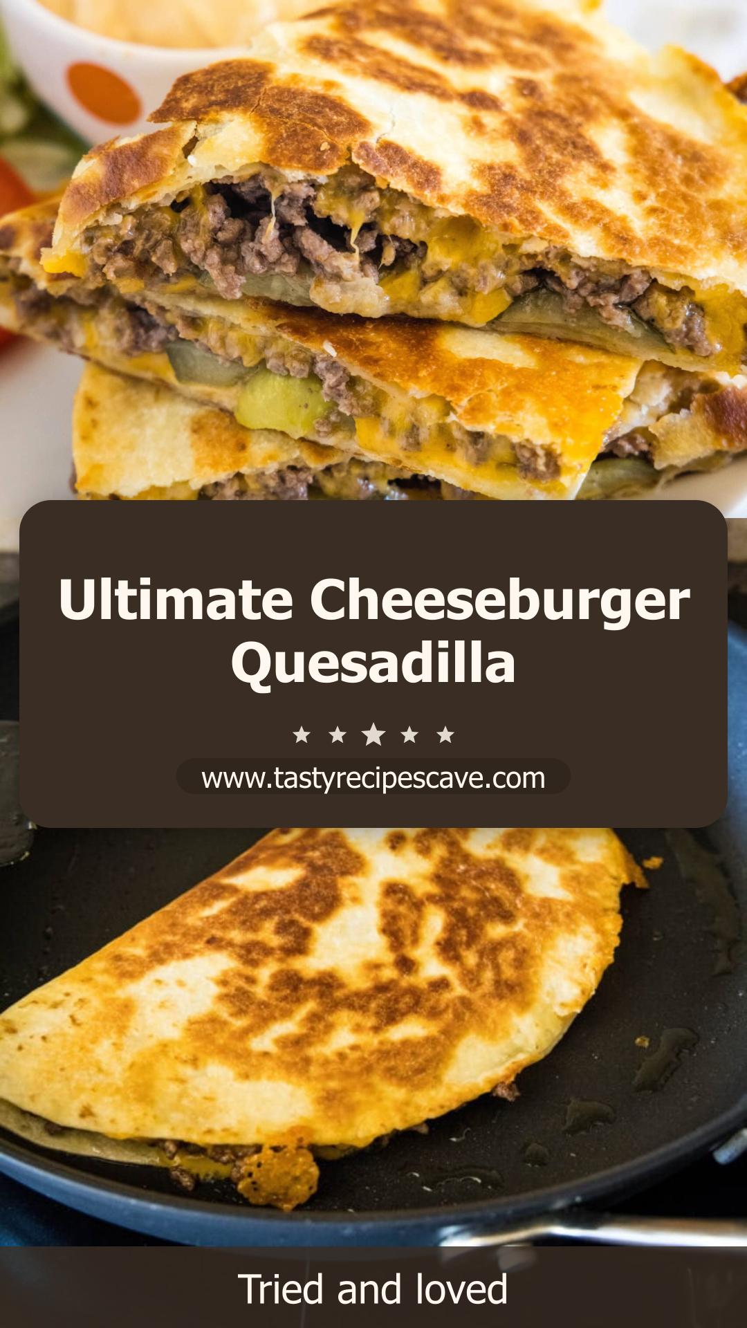 Cheeseburger Quesadilla with Burger Sauce — pin 1