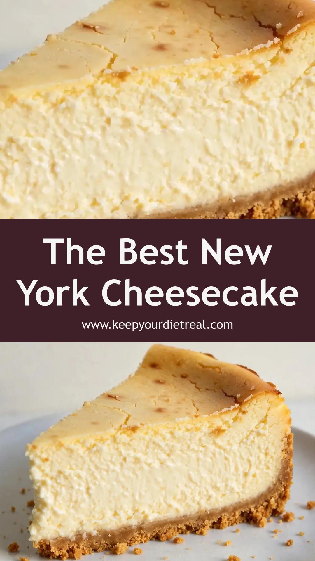 New York Cheesecake: Classic Creamy Dessert with Buttery Biscuit Crust — pin 2