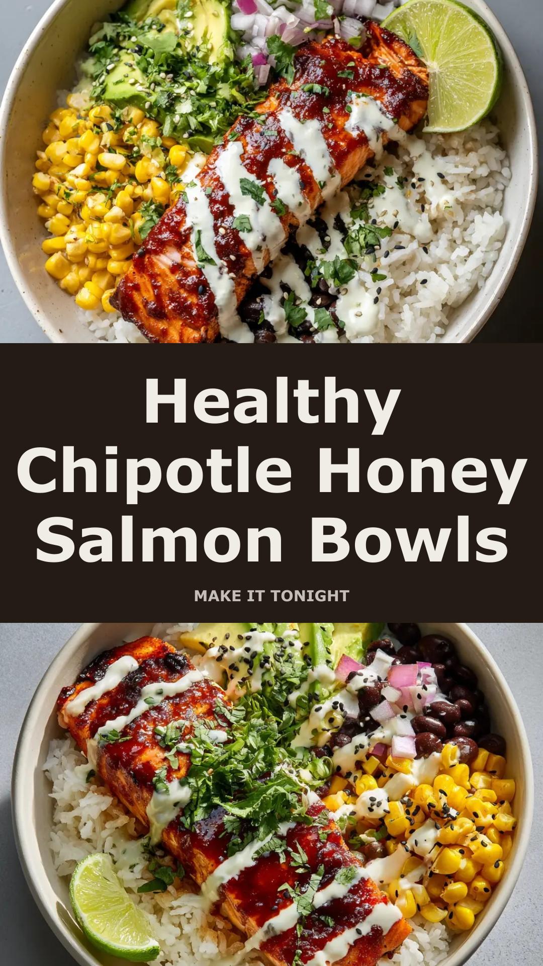 Chipotle Honey Salmon Bowls with Cilantro-Lime Sauce — pin 2