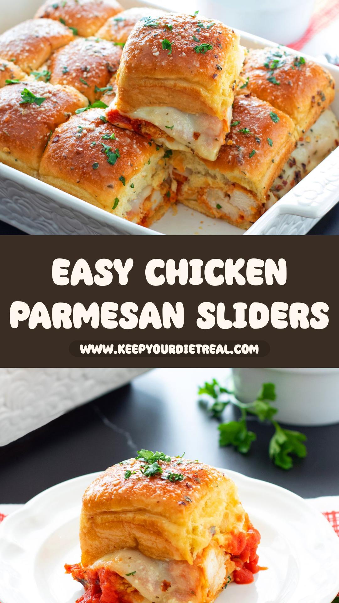 Chicken Parmesan Sliders with Gooey Mozzarella and Garlic Butter — pin 4