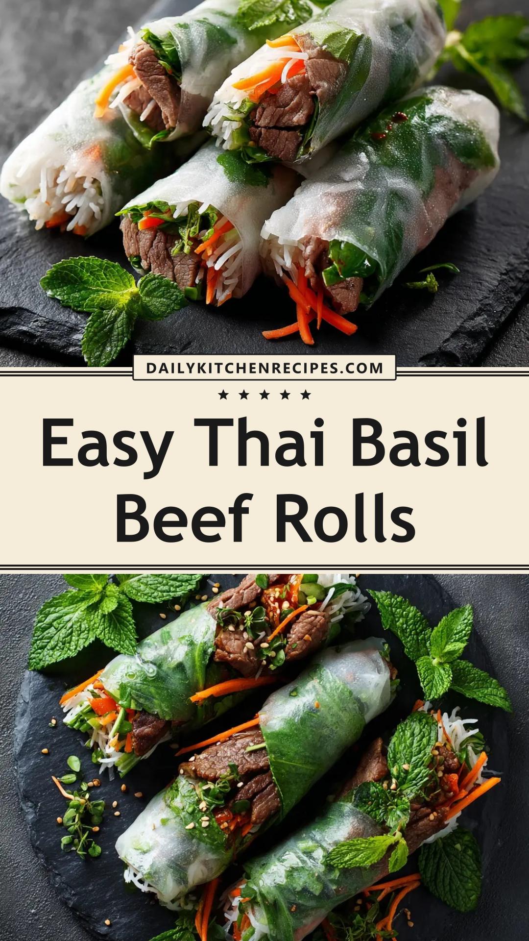 Thai Basil Beef Rolls with Peanut Dipping Sauce — pin 2