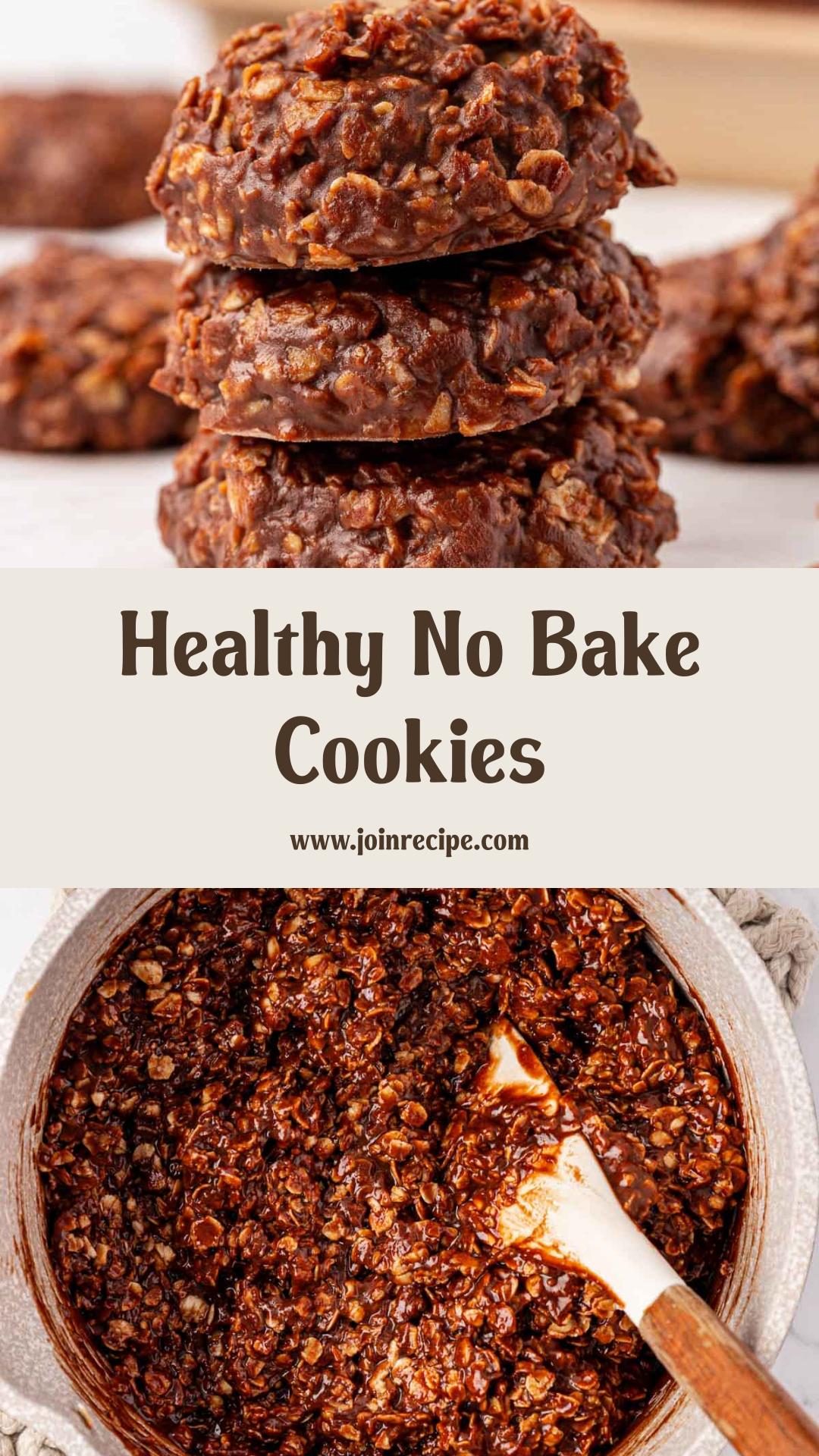 Healthy No Bake Cookies: Chewy Chocolate Treats Without Refined Sugar — pin 1