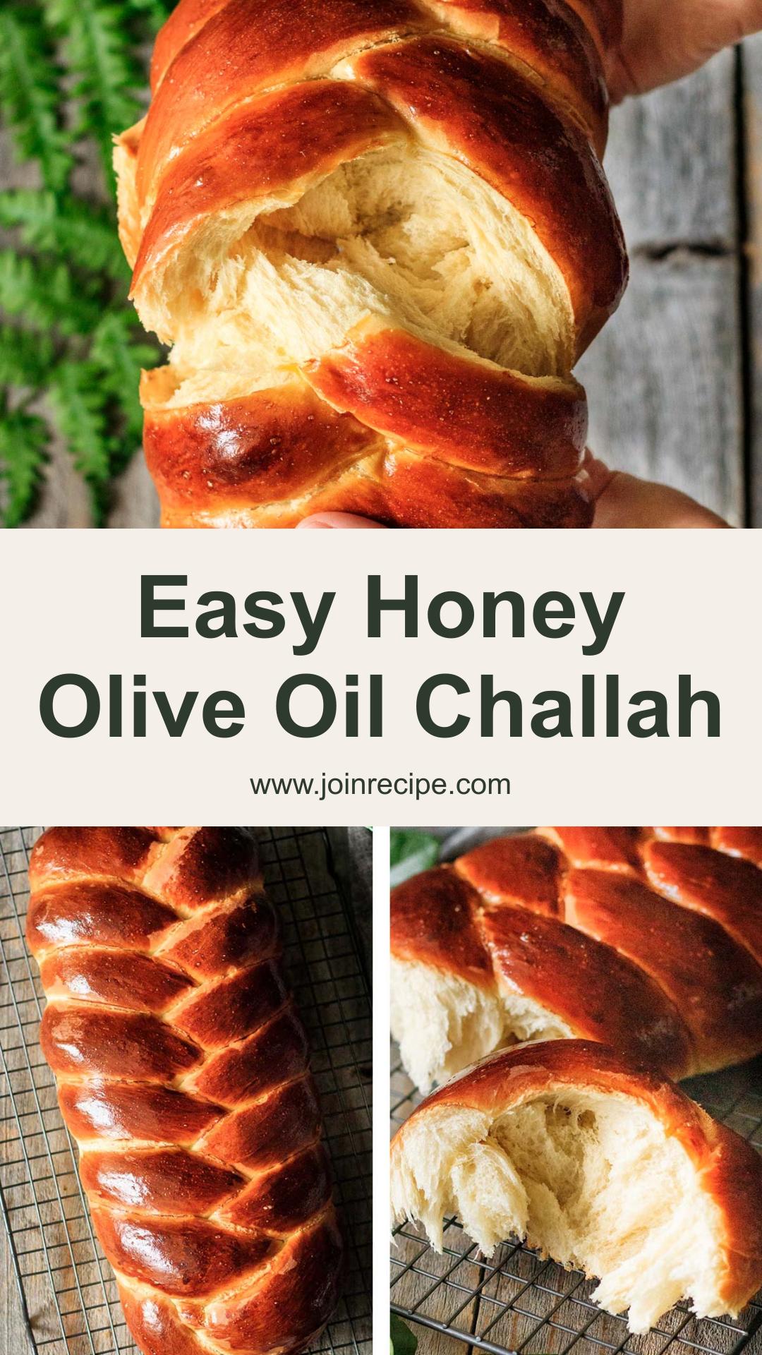 Easy Challah Bread with Honey and Olive Oil — pin 1