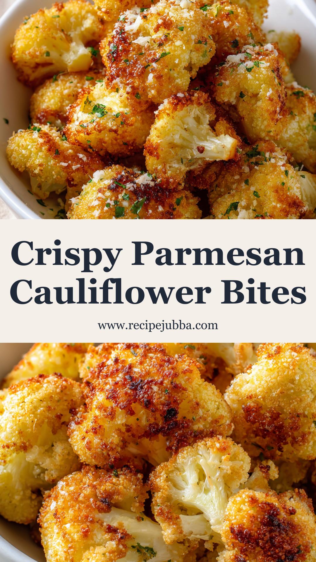 Crispy Parmesan Cauliflower Bites with Golden Panko Crust — pin 2