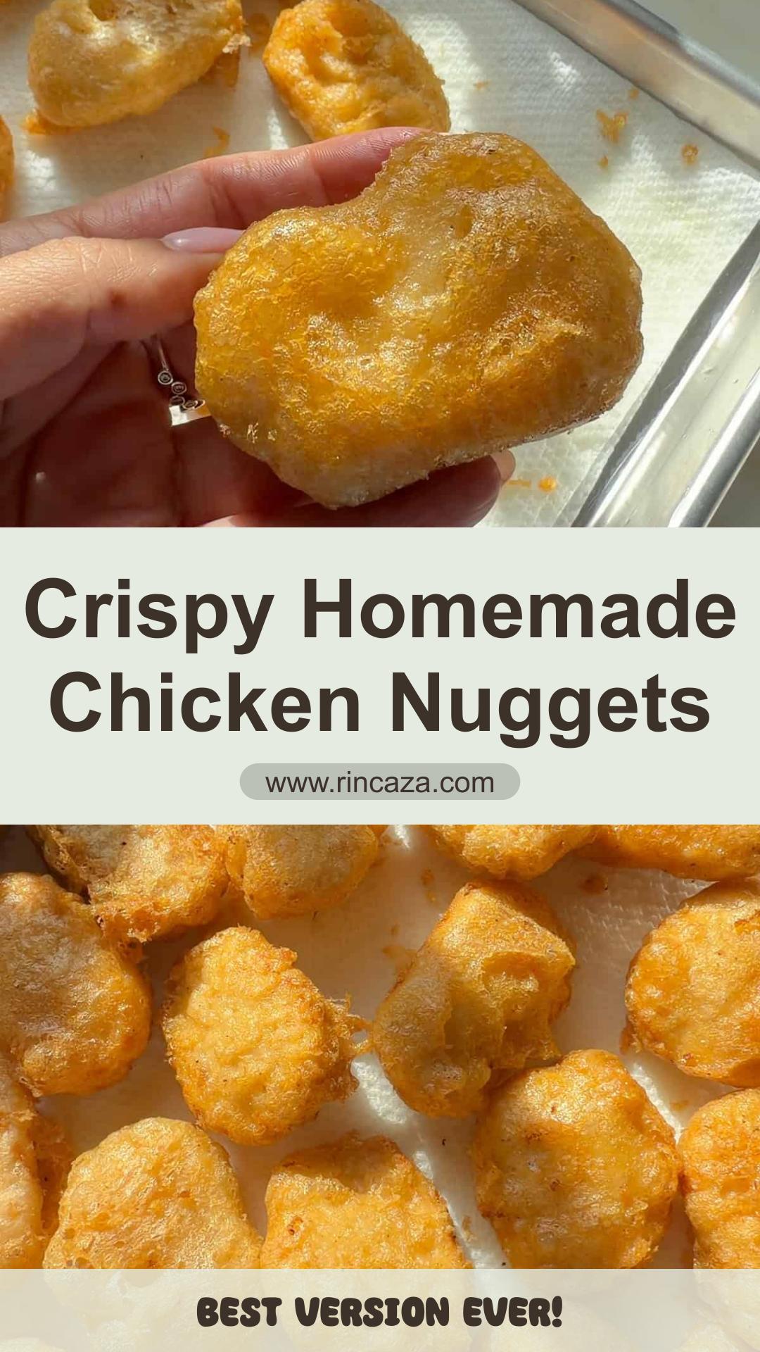 Homemade Chicken Nuggets with Crispy Tempura Batter — pin 3