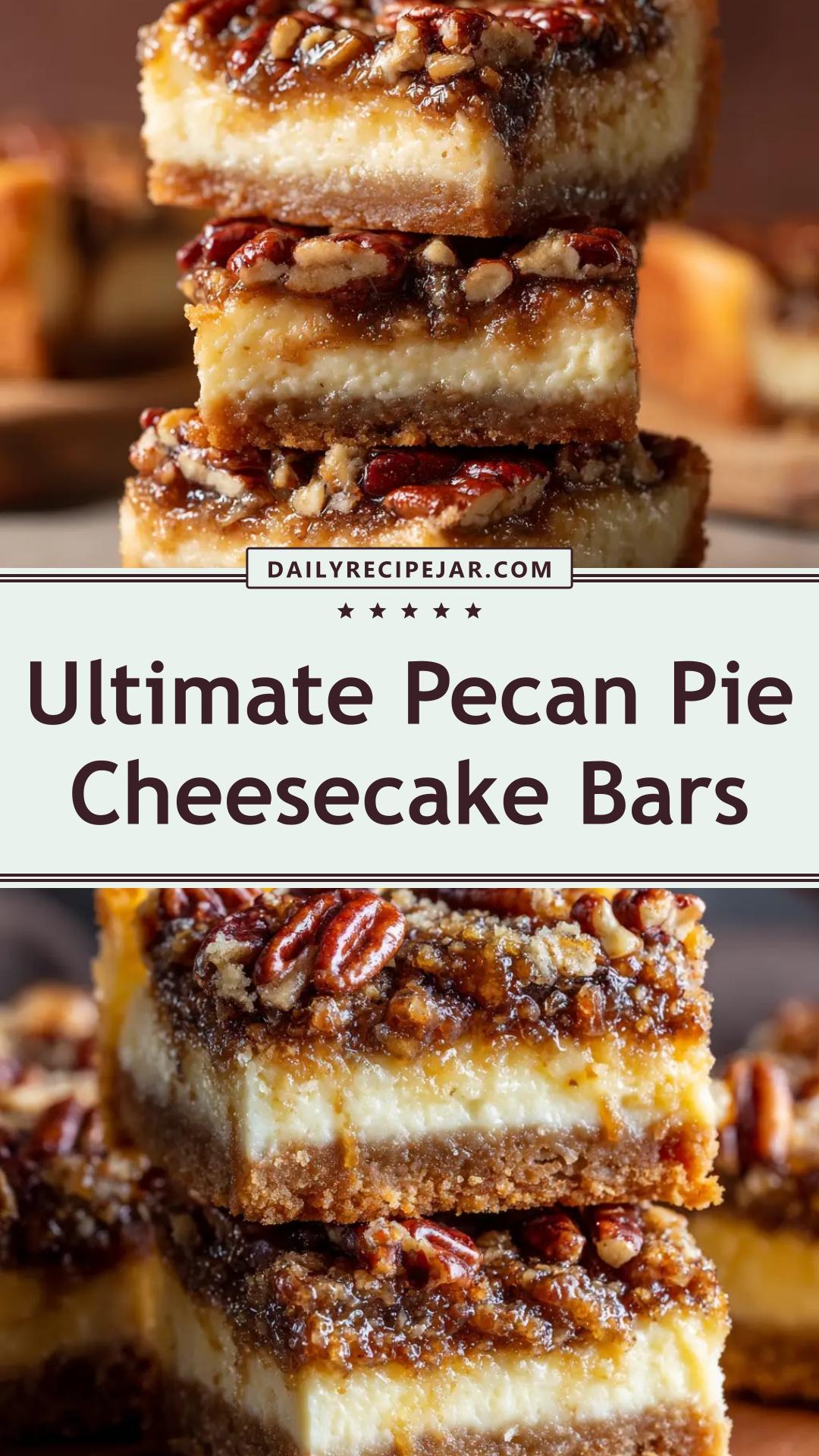 Pecan Pie Cheesecake Bars with Shortbread Crust — pin 2