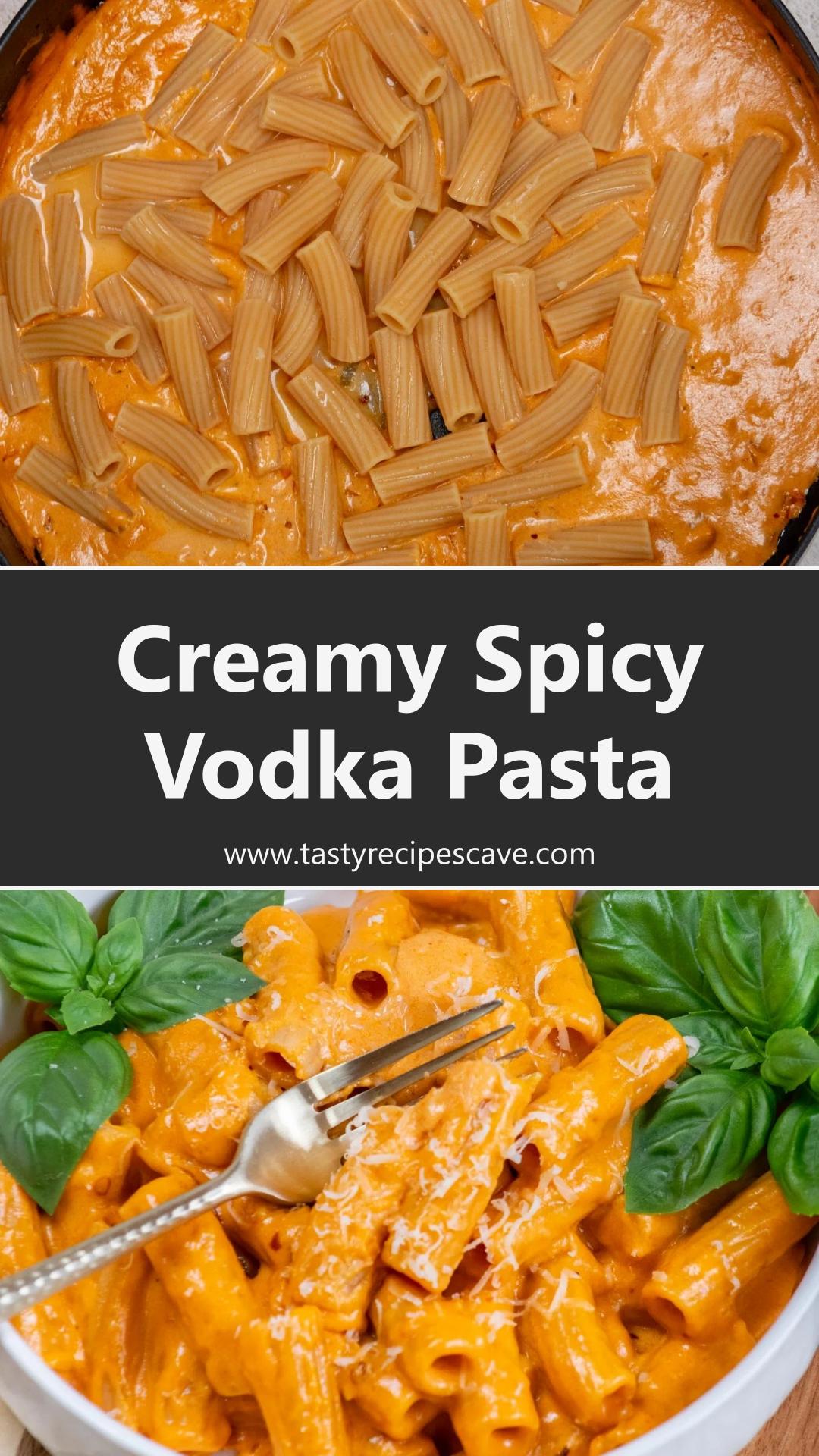 Spicy Vodka Pasta with Deep Red Tomato Sauce — pin 2