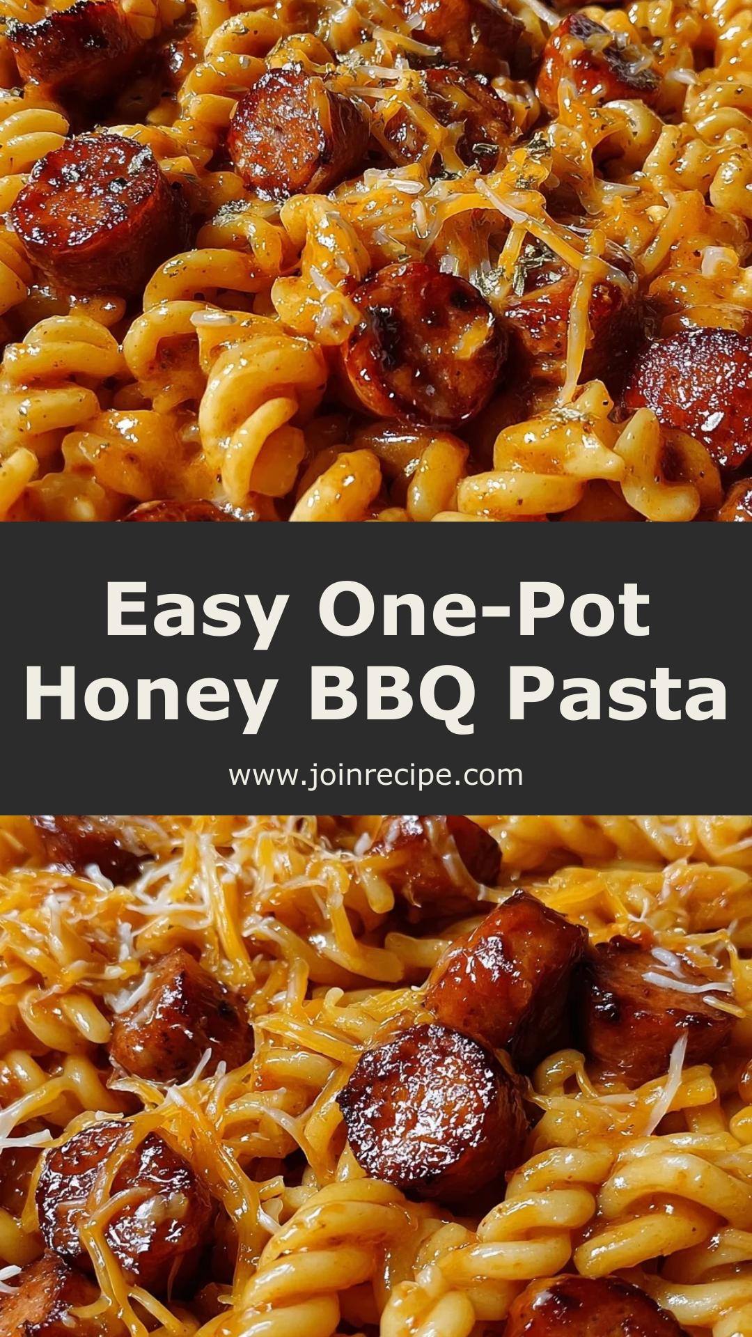 One-Pot Honey BBQ Sausage Pasta — pin 1