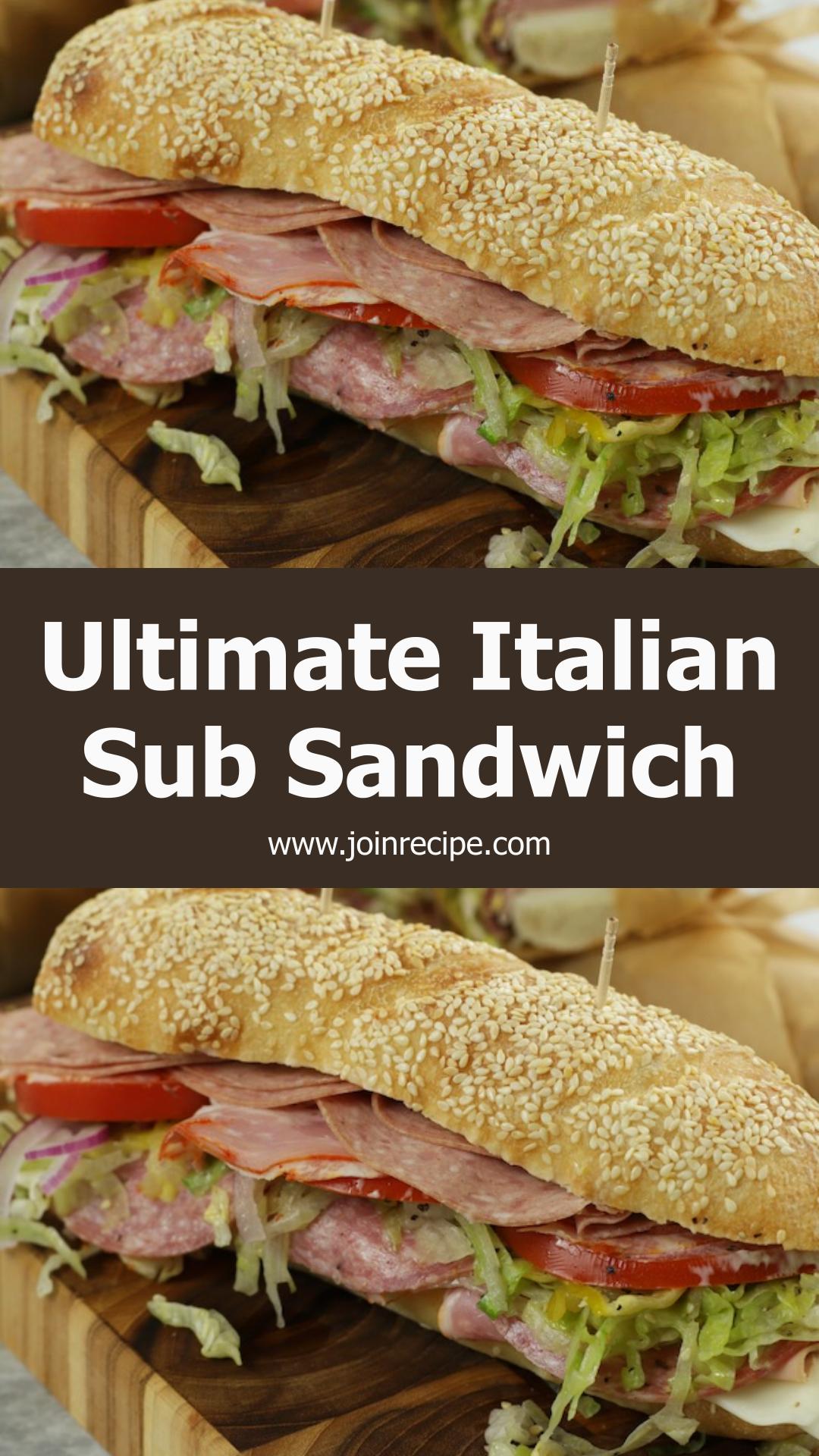 Italian Sub Sandwich: A Flavor-Packed Classic with Savory Deli Meats — pin 1