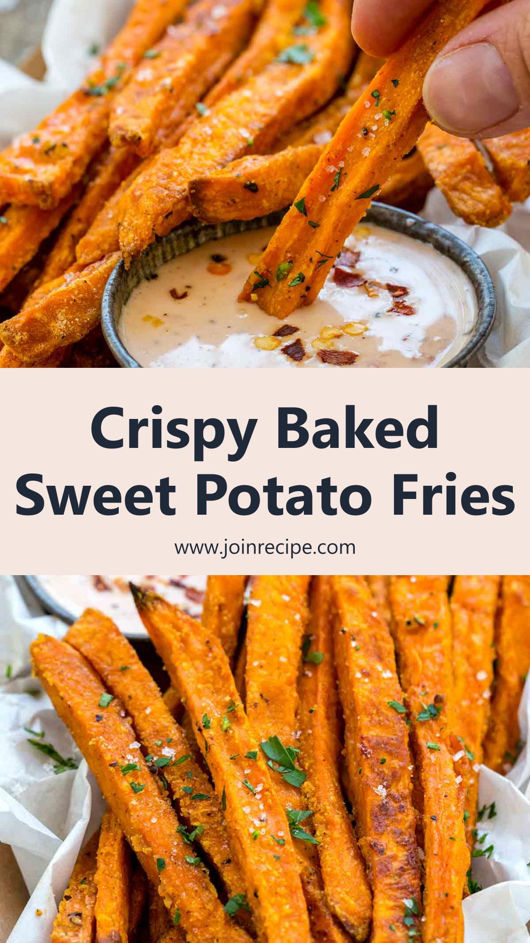 Baked Sweet Potato Fries with Crispy Potato Starch Coating — pin 3