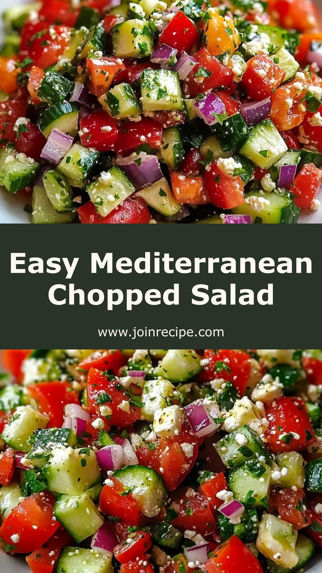 Mediterranean Chopped Salad: A Fresh and Colorful Side Dish — pin 2