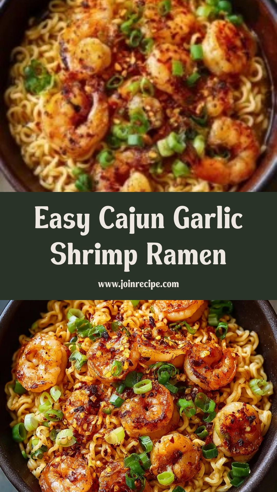 Cajun Garlic Shrimp Ramen: Quick Comfort with Bold Southern Flavor — pin 1