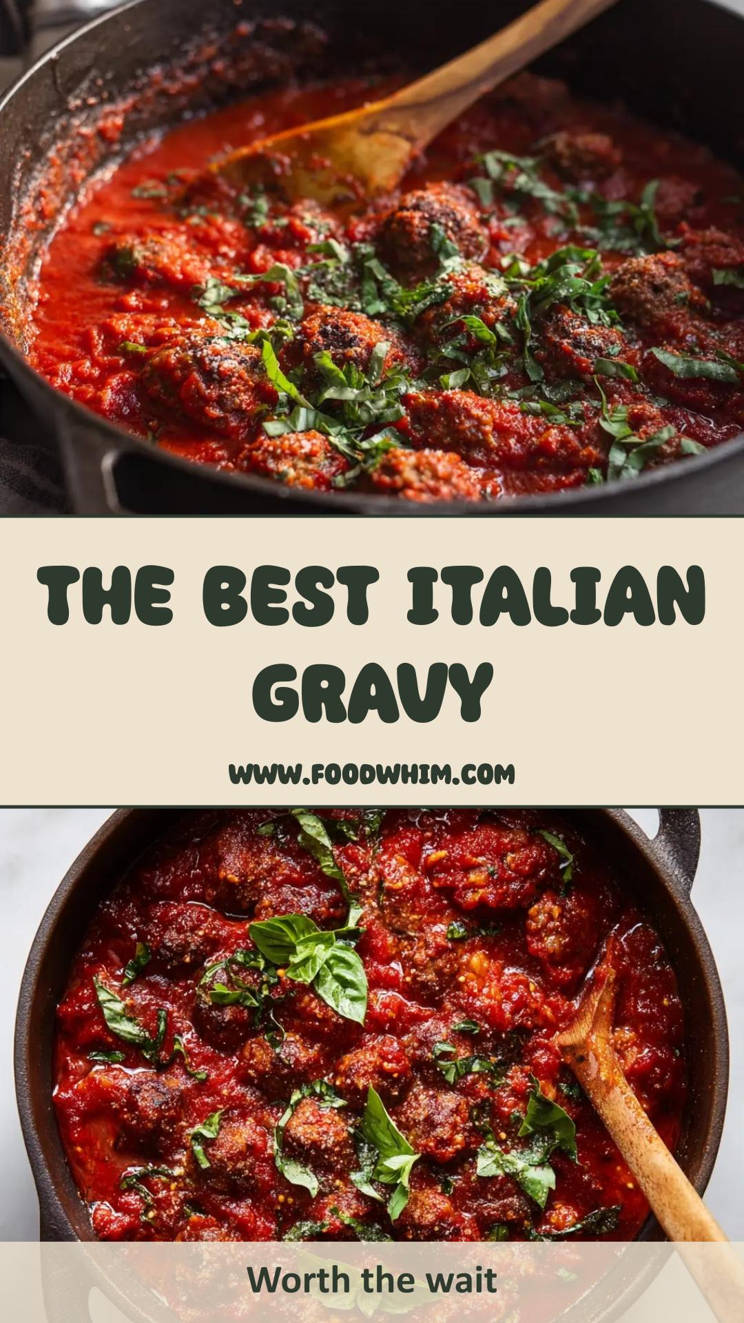 Authentic Italian Gravy: Sunday Sausage Meat Sauce — pin 2