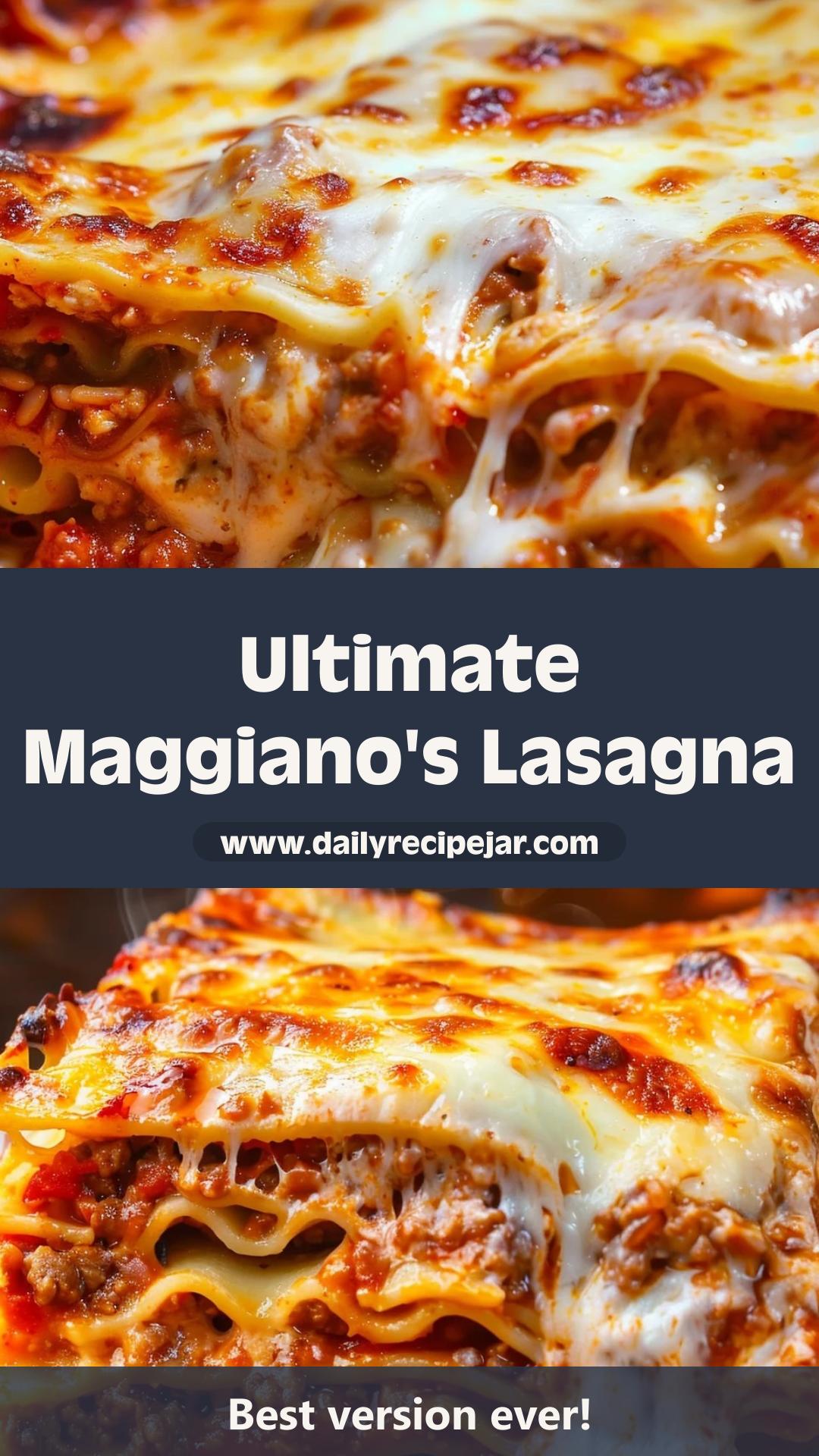 Maggiano's Lasagna with Rich Meat Sauce and Creamy Ricotta — pin 2