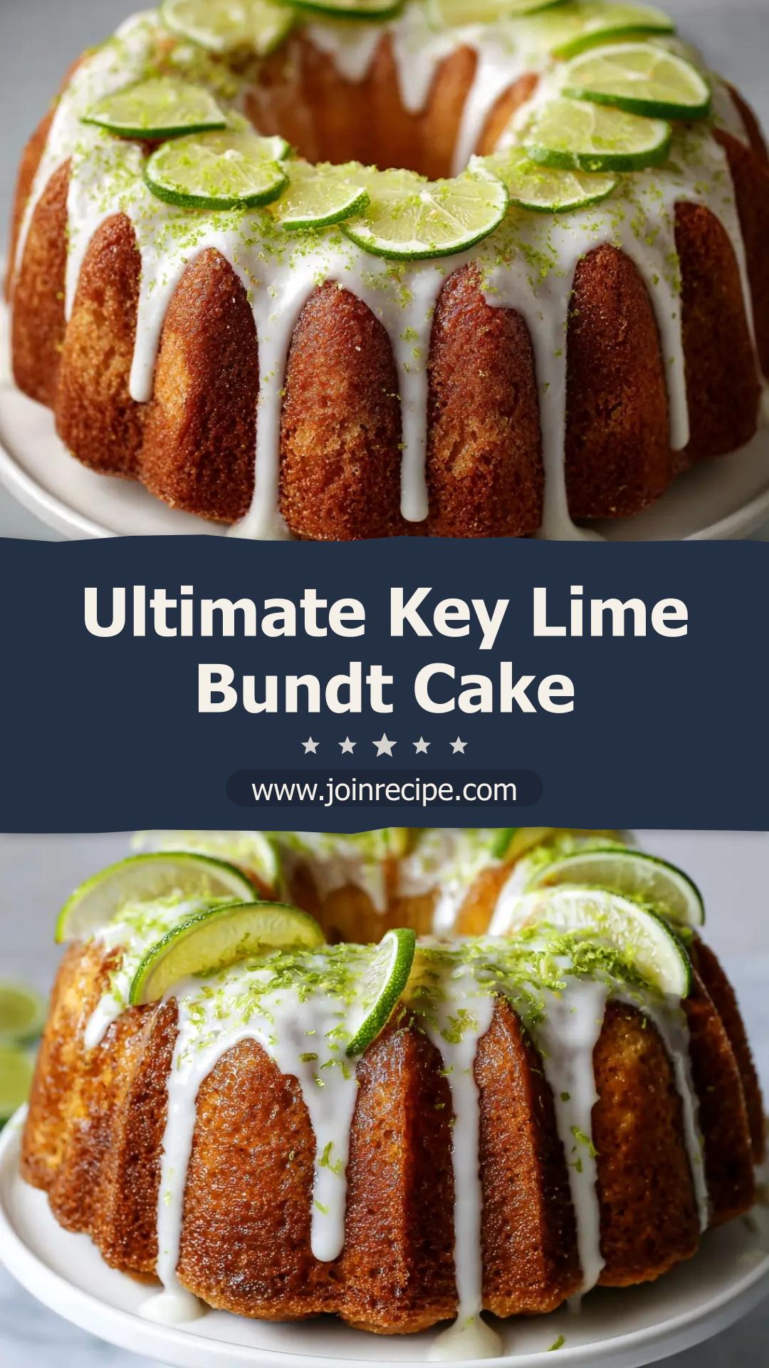 Key Lime Bundt Cake With Thick Lime Glaze — pin 1