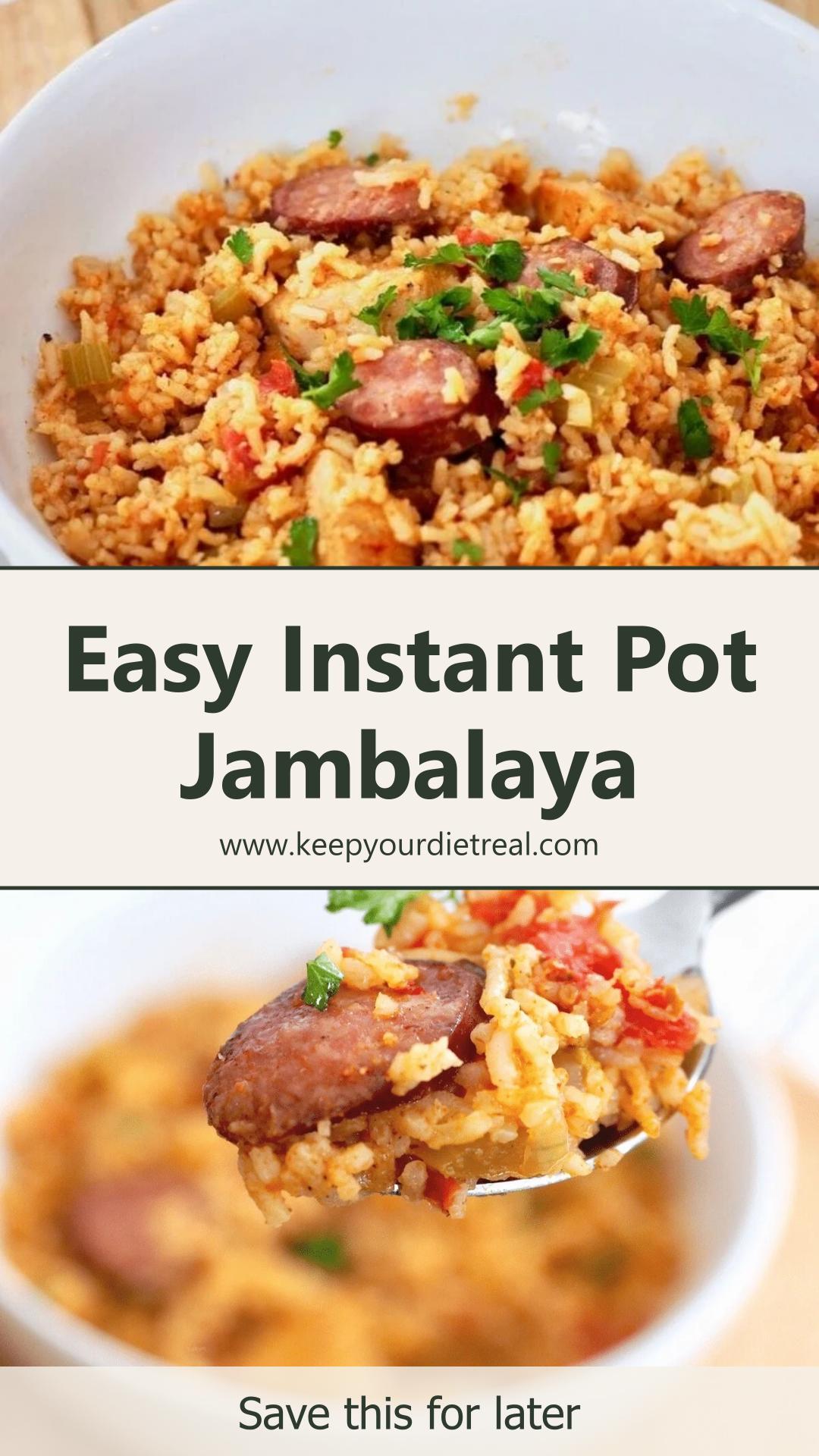 Instant Pot Jambalaya with Smoky Sausage, Chicken, and Fire-Roasted Tomatoes — pin 4