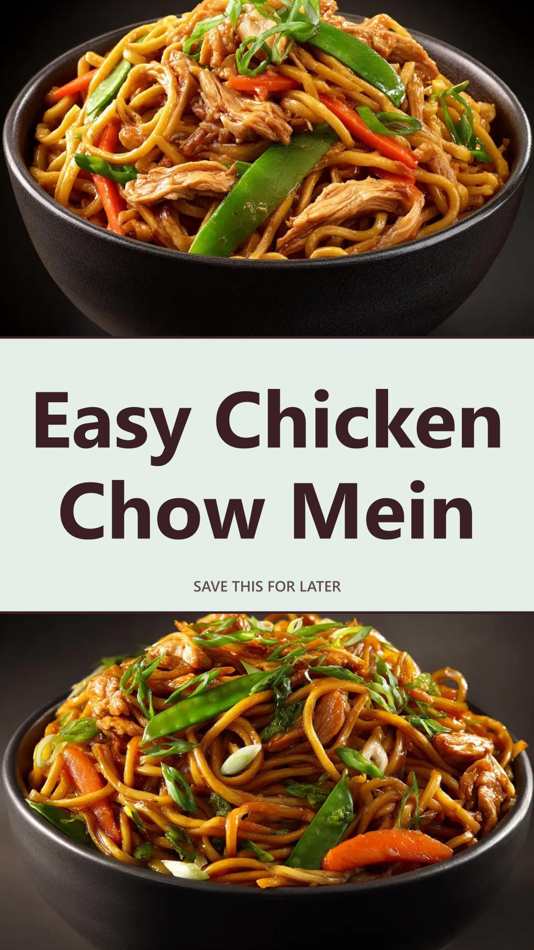 Chicken Chow Mein with Cabbage and Egg Noodles — pin 1