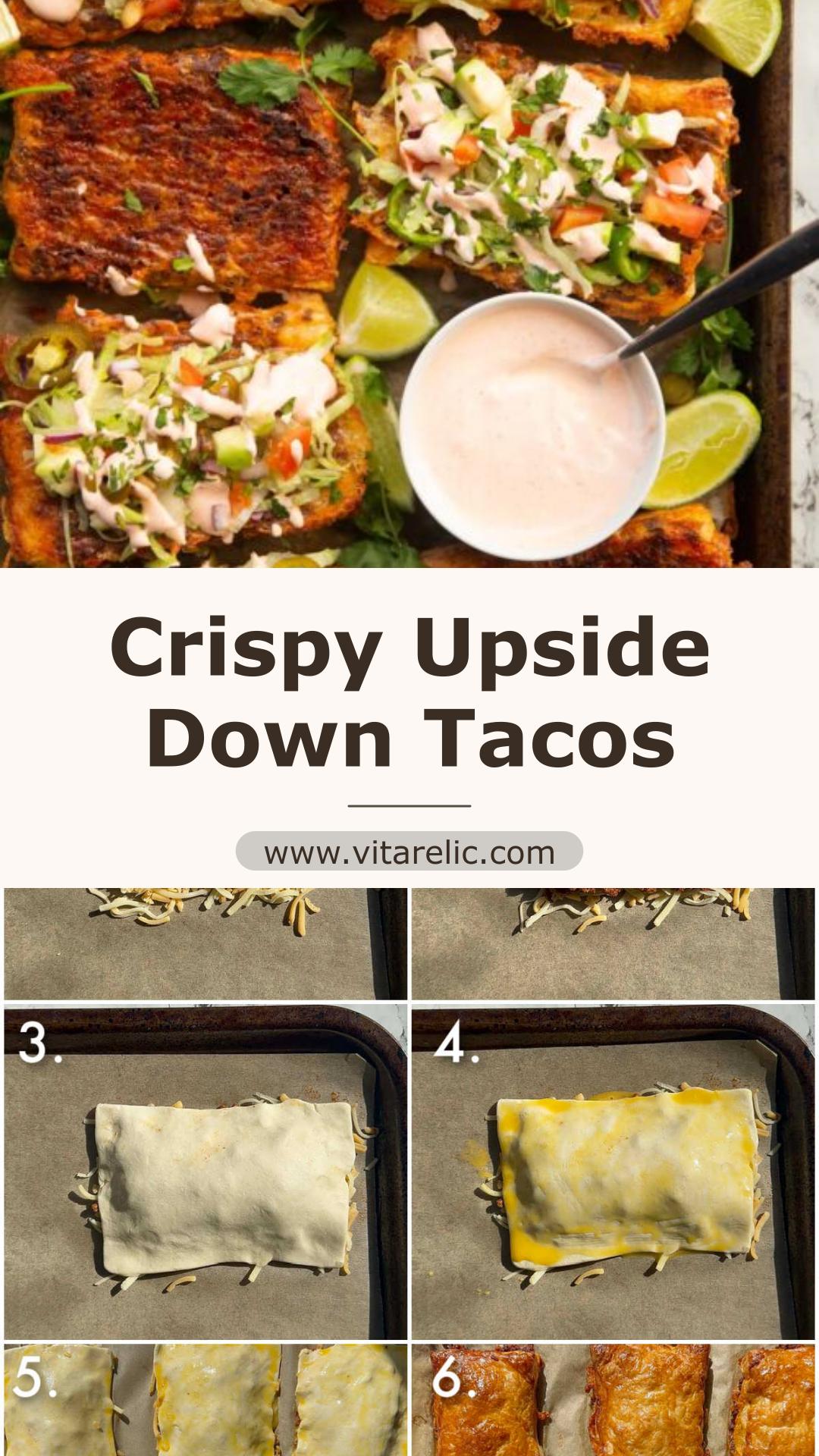 Upside Down Puff Pastry Tacos With Beef or Chicken — pin 2