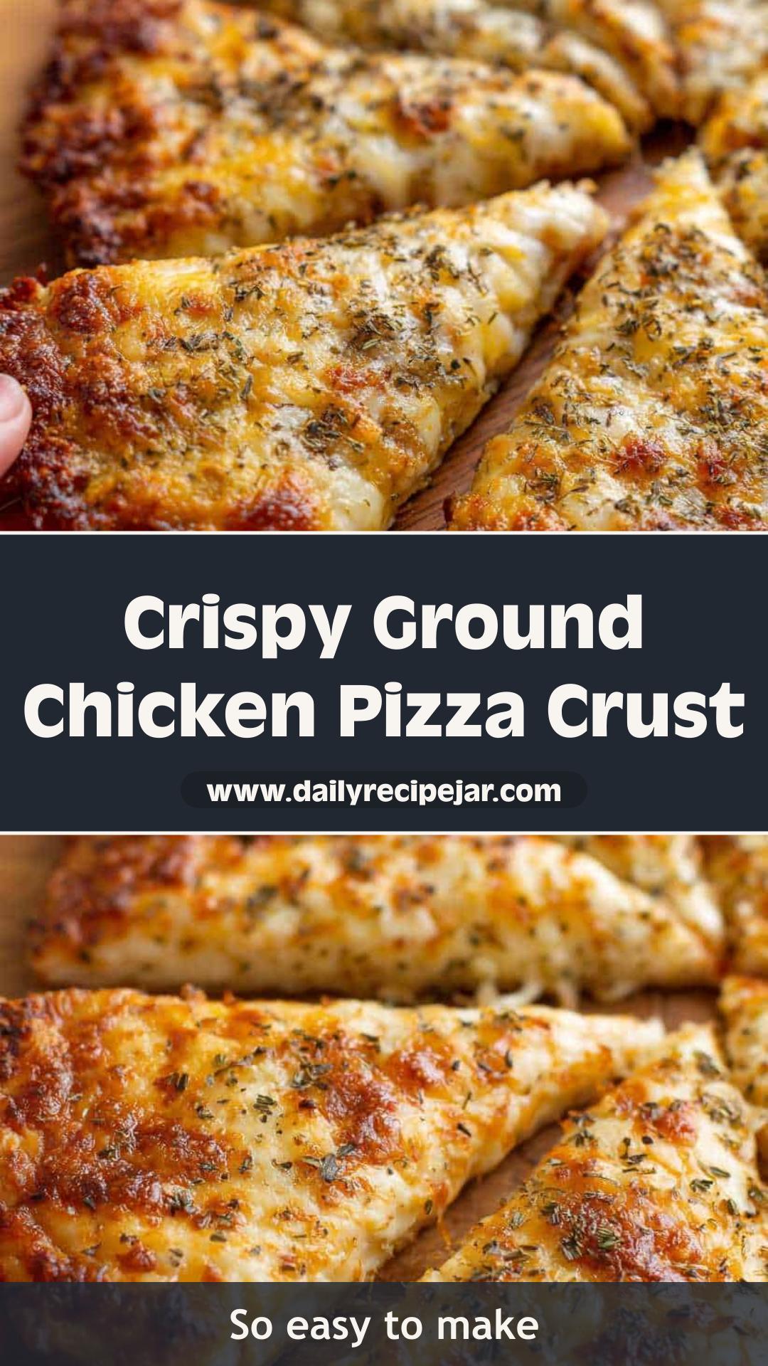 Ground Chicken Pizza Crust with Parmesan and Oregano — pin 1