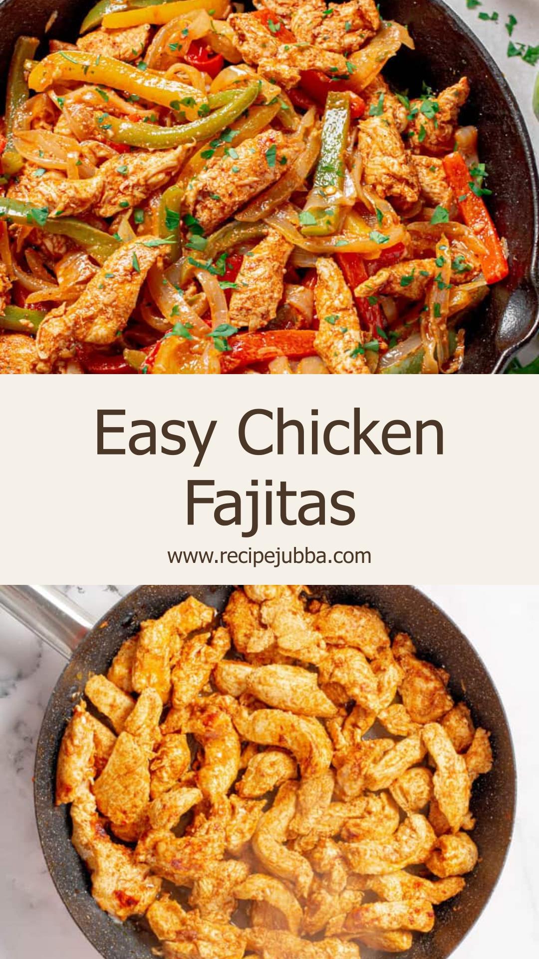 Chicken Fajitas with Lime-Marinated Chicken and Crisp Bell Peppers — pin 2