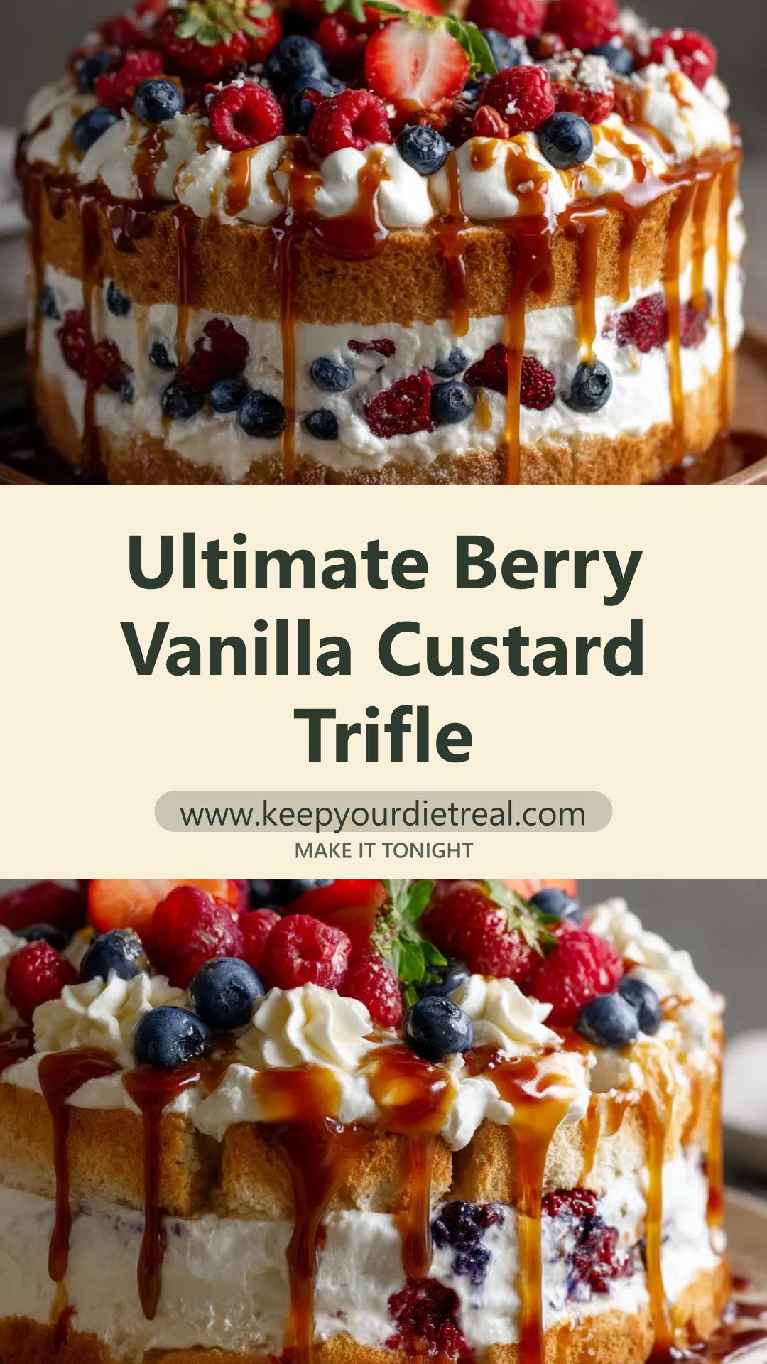 Berry Trifle with Vanilla Custard — pin 1