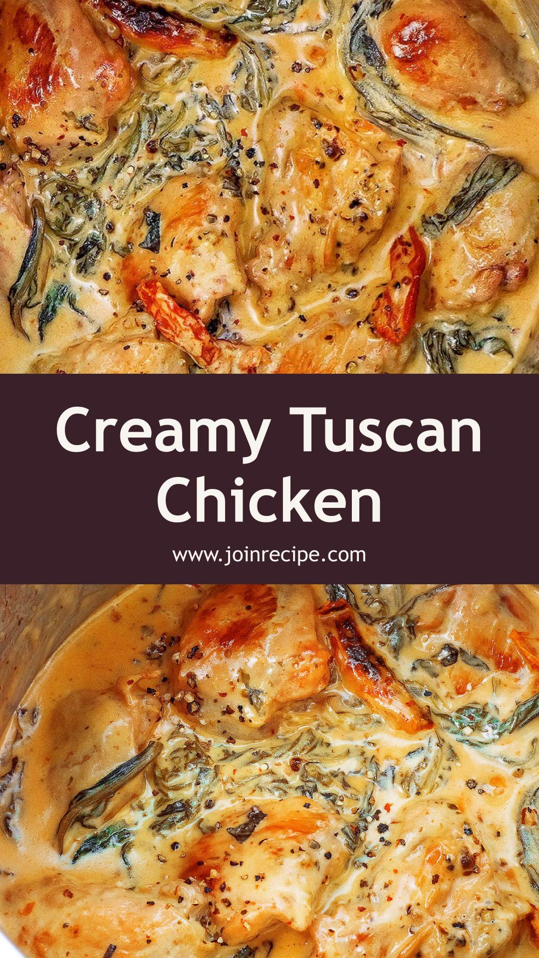 Instant Pot Tuscan Chicken: Creamy Garlic Sauce with Sun-Dried Tomatoes — pin 3
