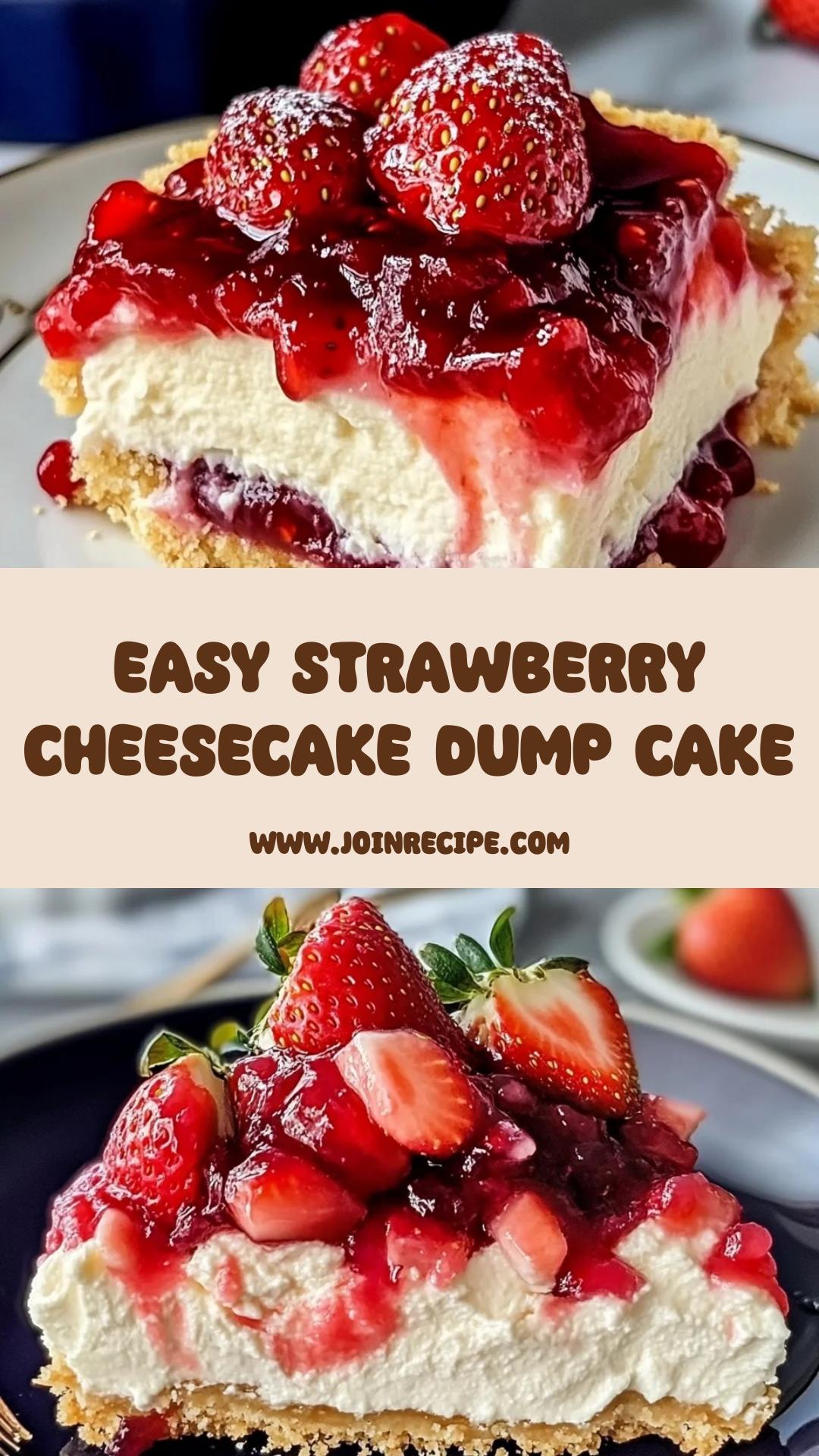 Strawberry Cheesecake Dump Cake: A Simple One-Pan Dessert Delight — pin 3