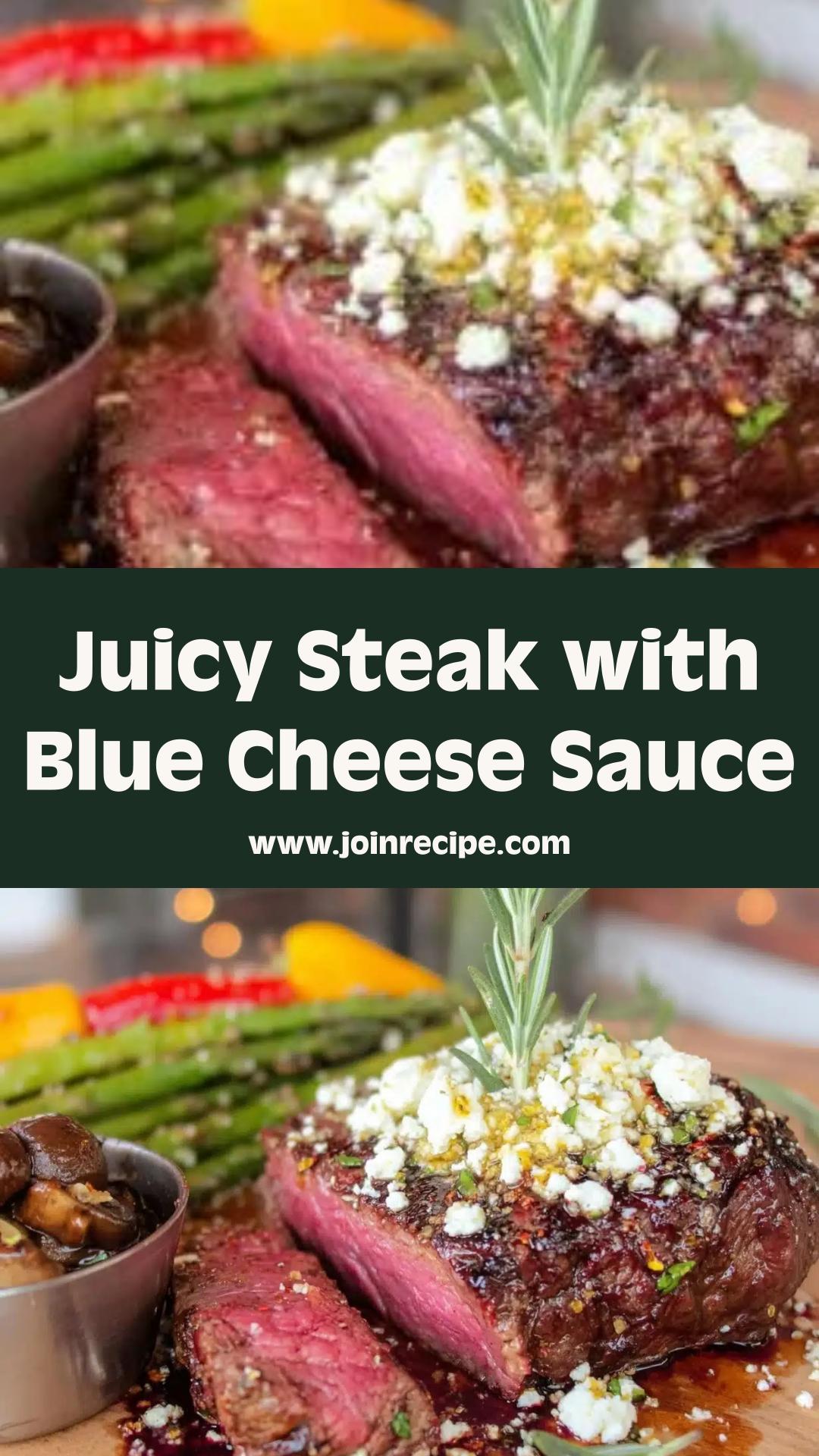 Juicy Steak with Creamy Blue Cheese Sauce: An Easy Restaurant-Style Dinner — pin 2