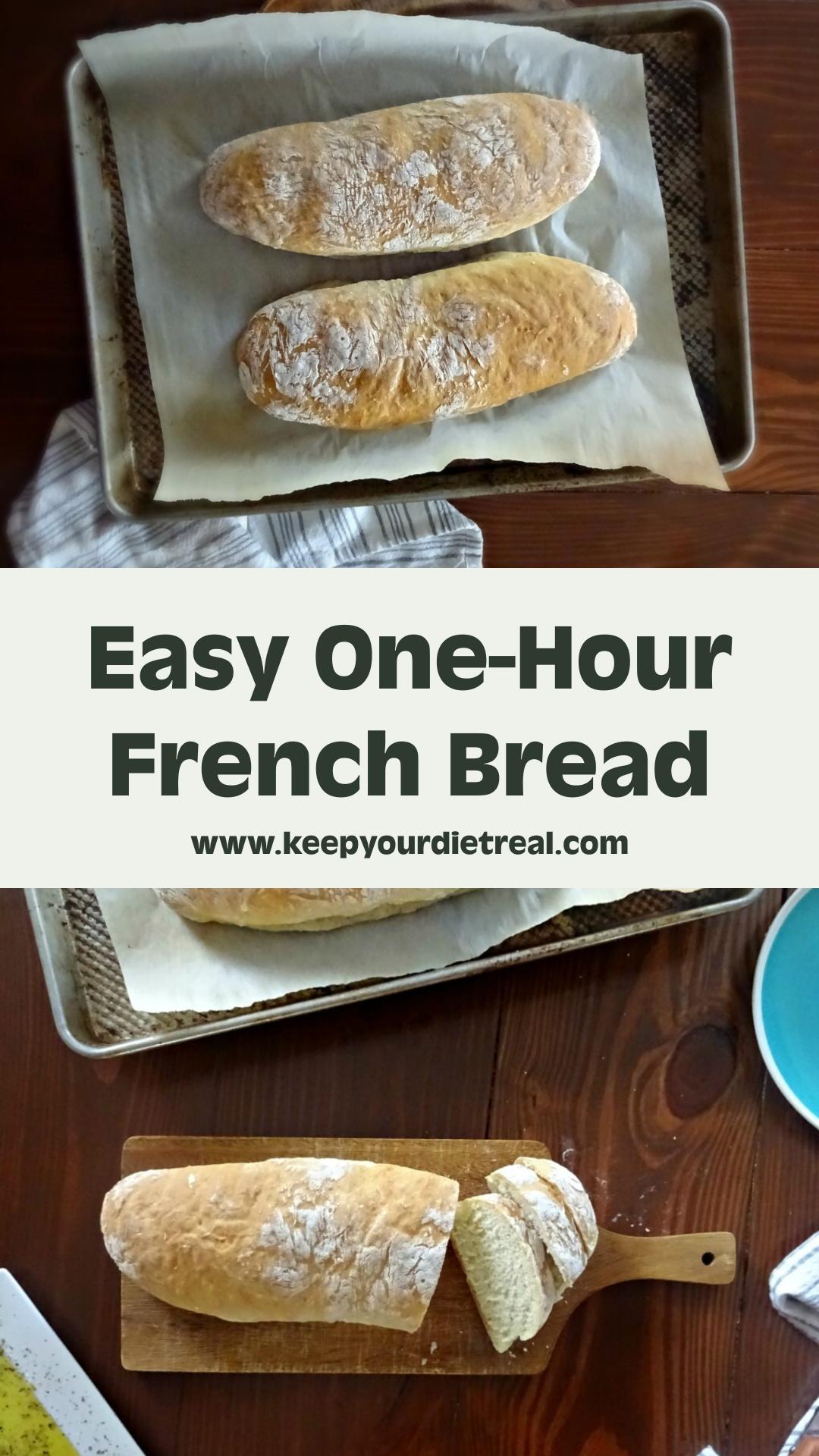 One-Hour French Bread With a Crusty Golden Finish — pin 1