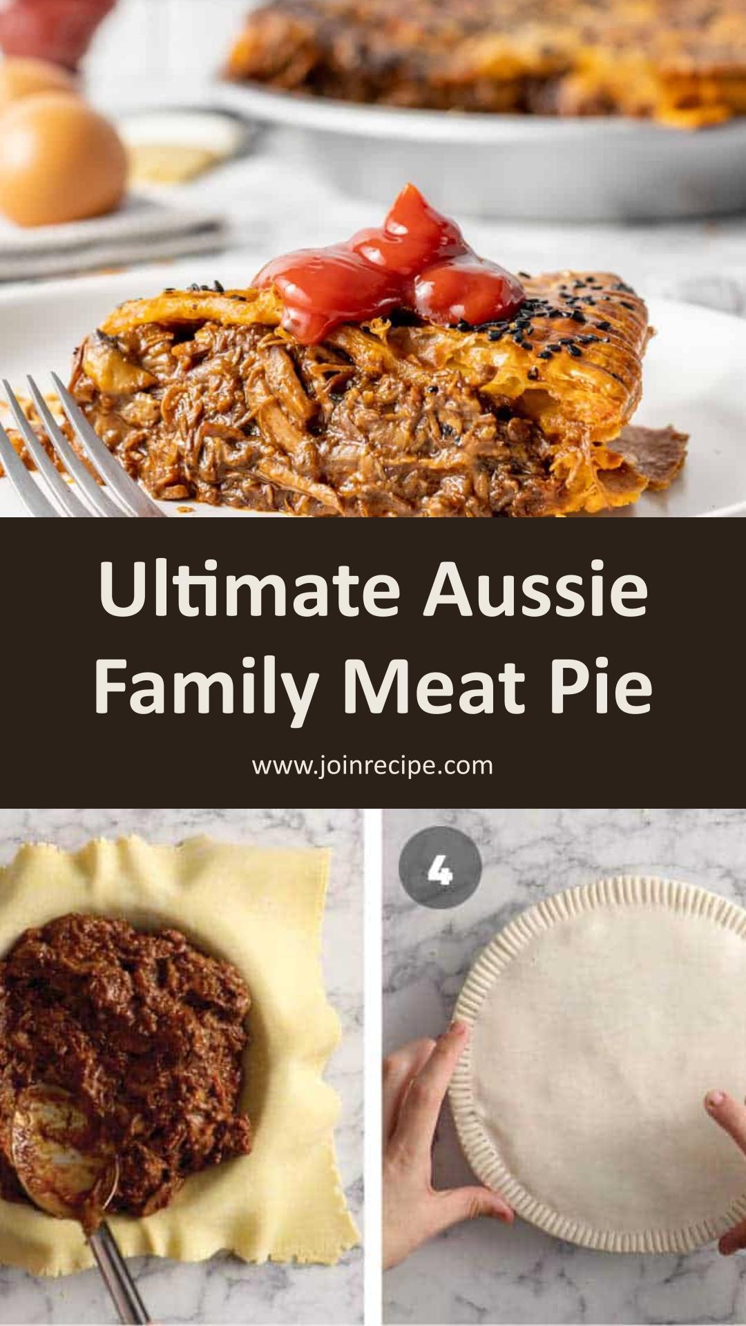 Aussie Family Meat Pie with Chunky Beef Gravy and Flaky Pastry — pin 2