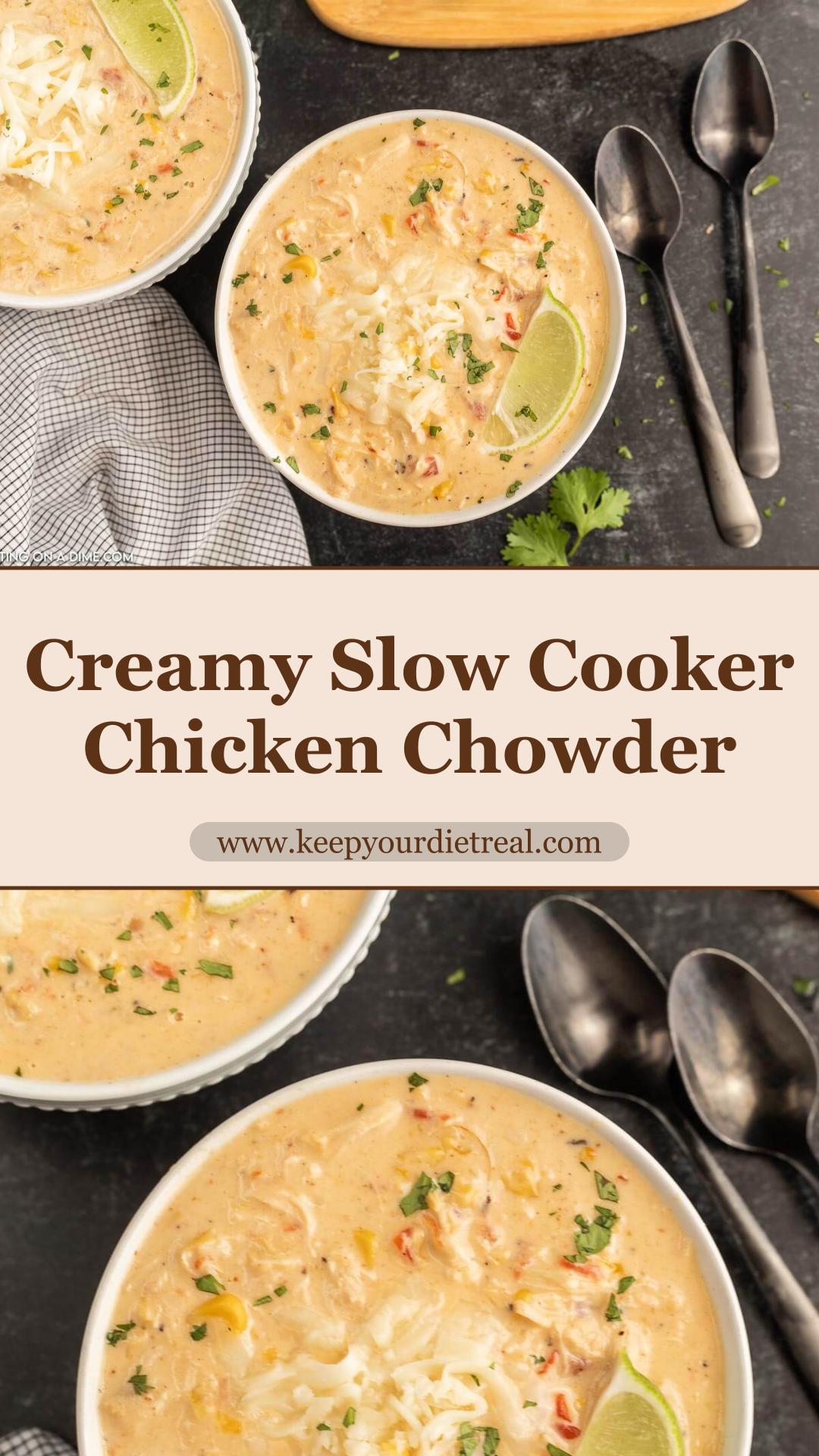 Slow Cooker Mexican Chicken Corn Chowder With Creamy Corn — pin 2