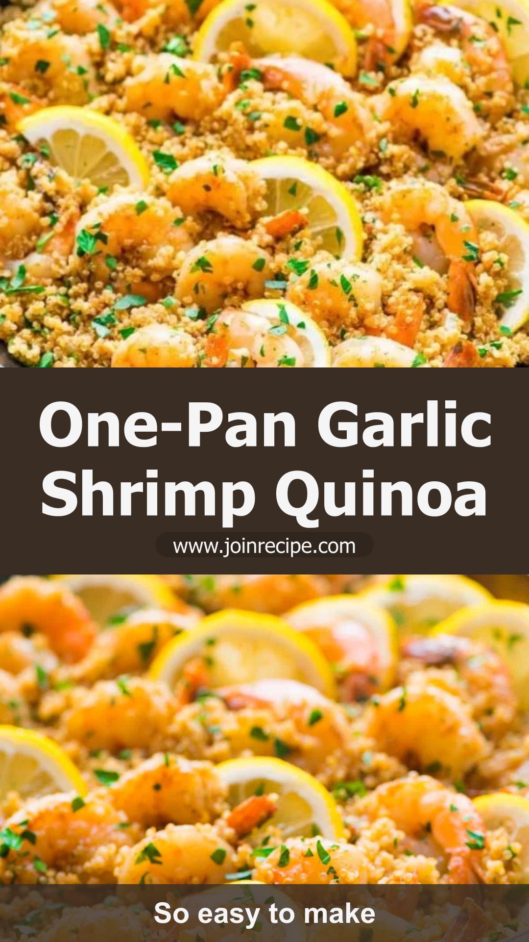 Garlic Shrimp with Quinoa: One-Skillet Lemon Garlic Dinner — pin 3