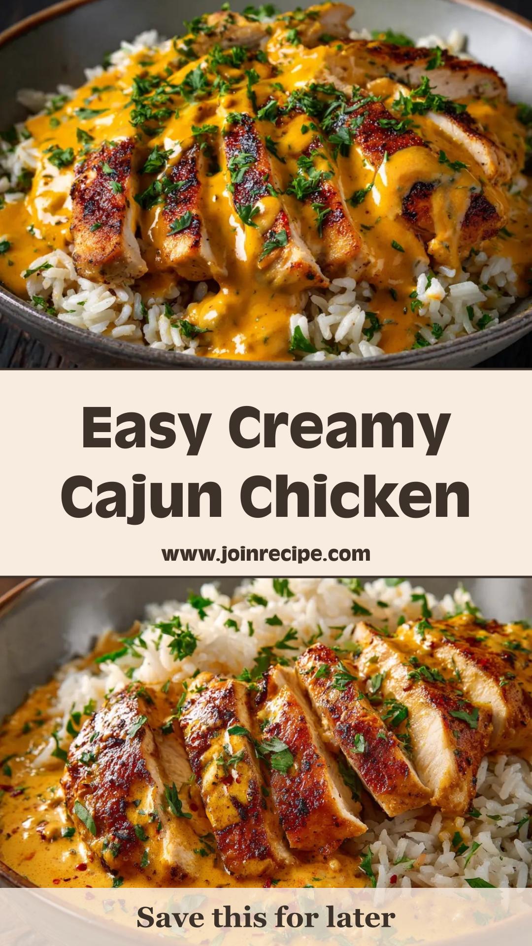 Creamy Cajun Chicken: 30-Minute Skillet Dinner — pin 2