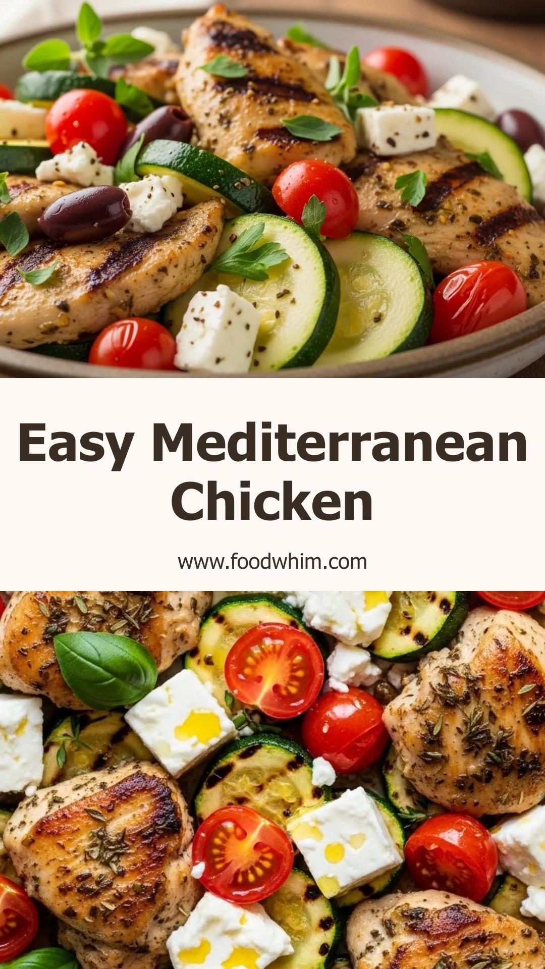 Mediterranean Chicken with Zucchini and Feta: A Simple Weeknight Delight — pin 1