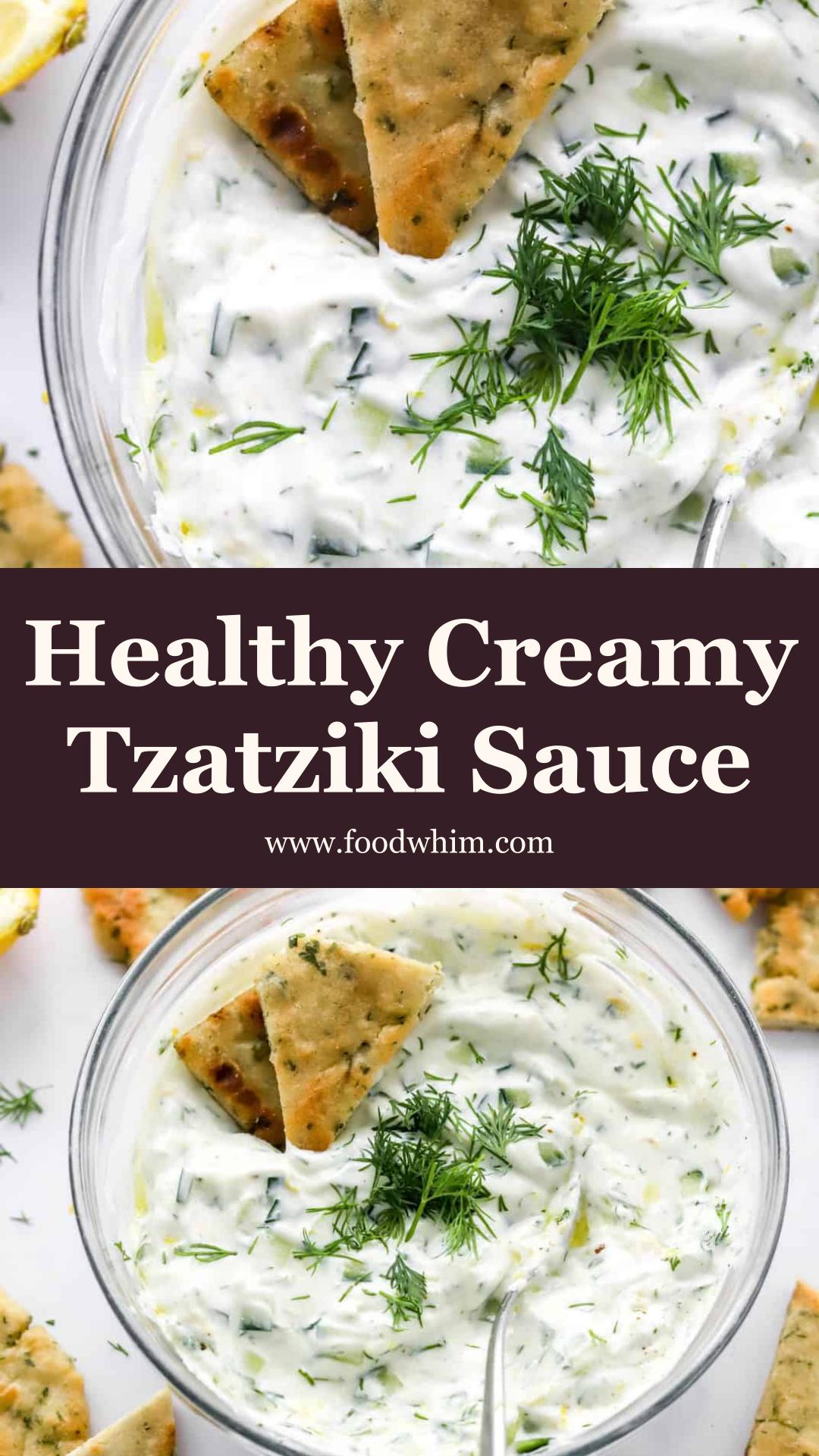 Healthy Tzatziki Sauce with Crisp Cucumber and Fresh Dill — pin 4