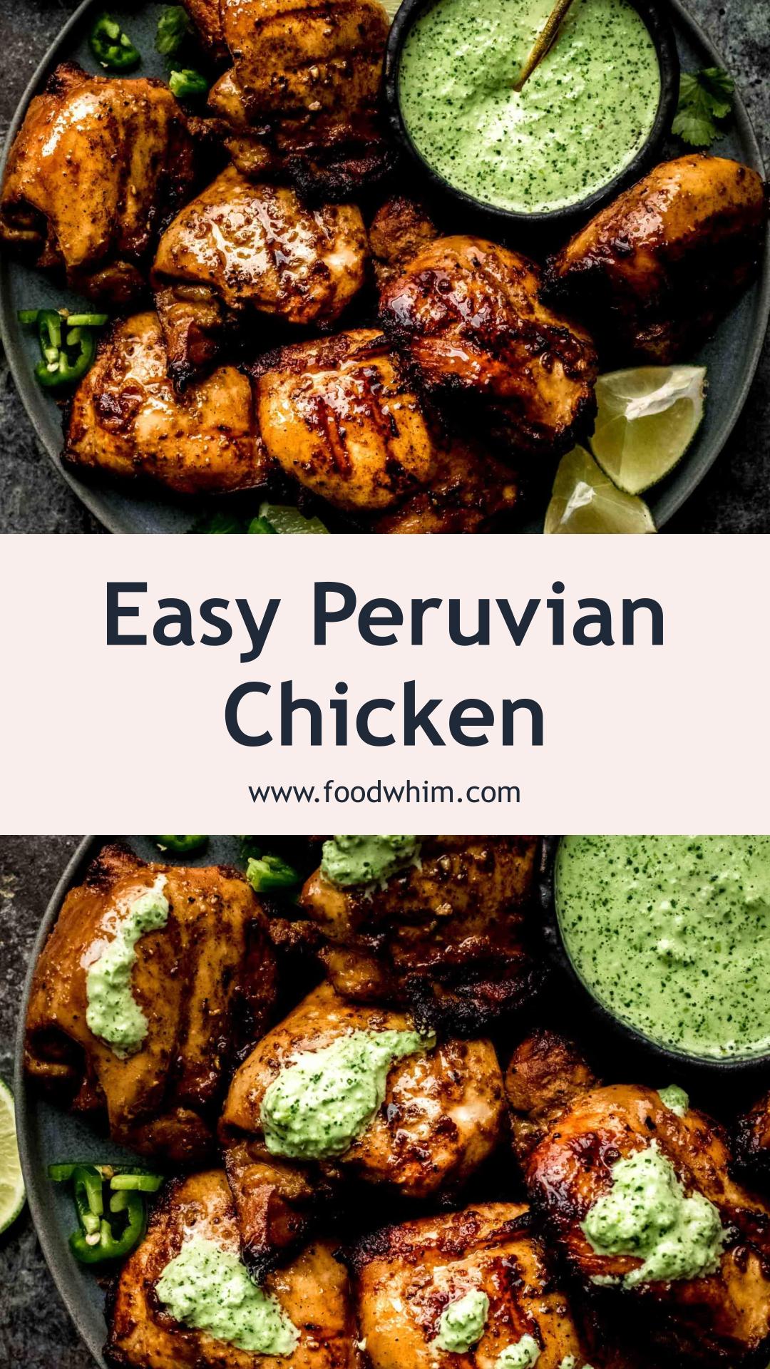 Peruvian Chicken with Creamy Jalapeño Cilantro Green Sauce — pin 3