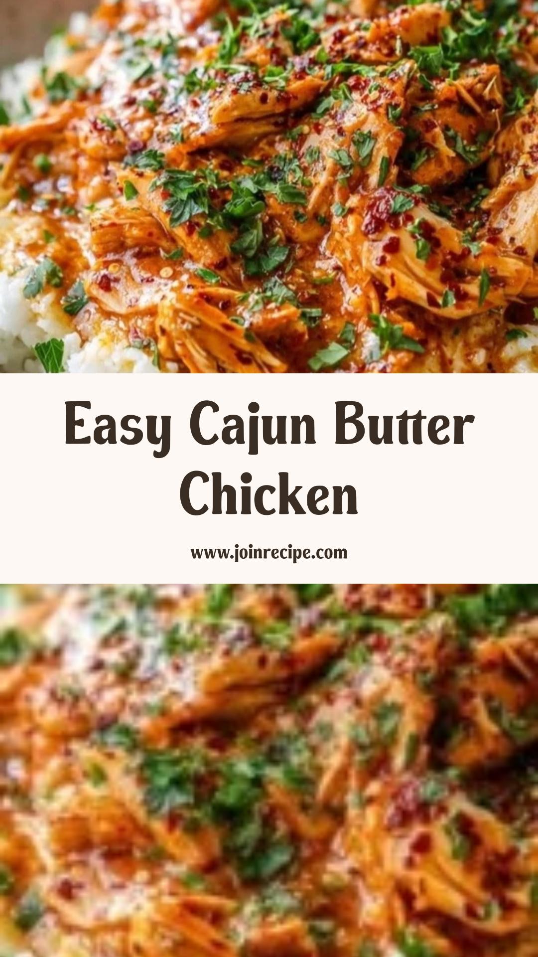 Crockpot Cajun Butter Chicken: Tender Chicken in Rich Cajun Cream Sauce — pin 1