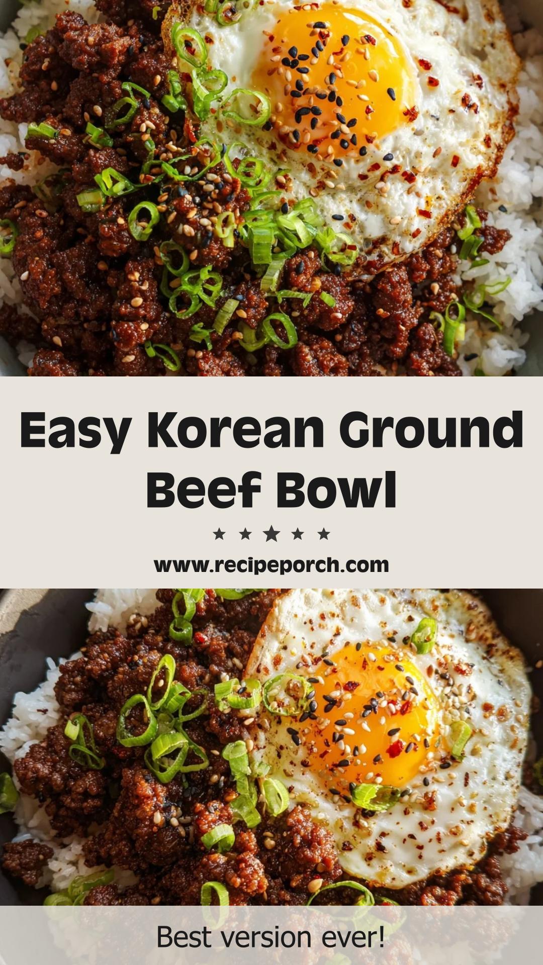Korean Ground Beef Bowl: 25-Minute Dinner — pin 2