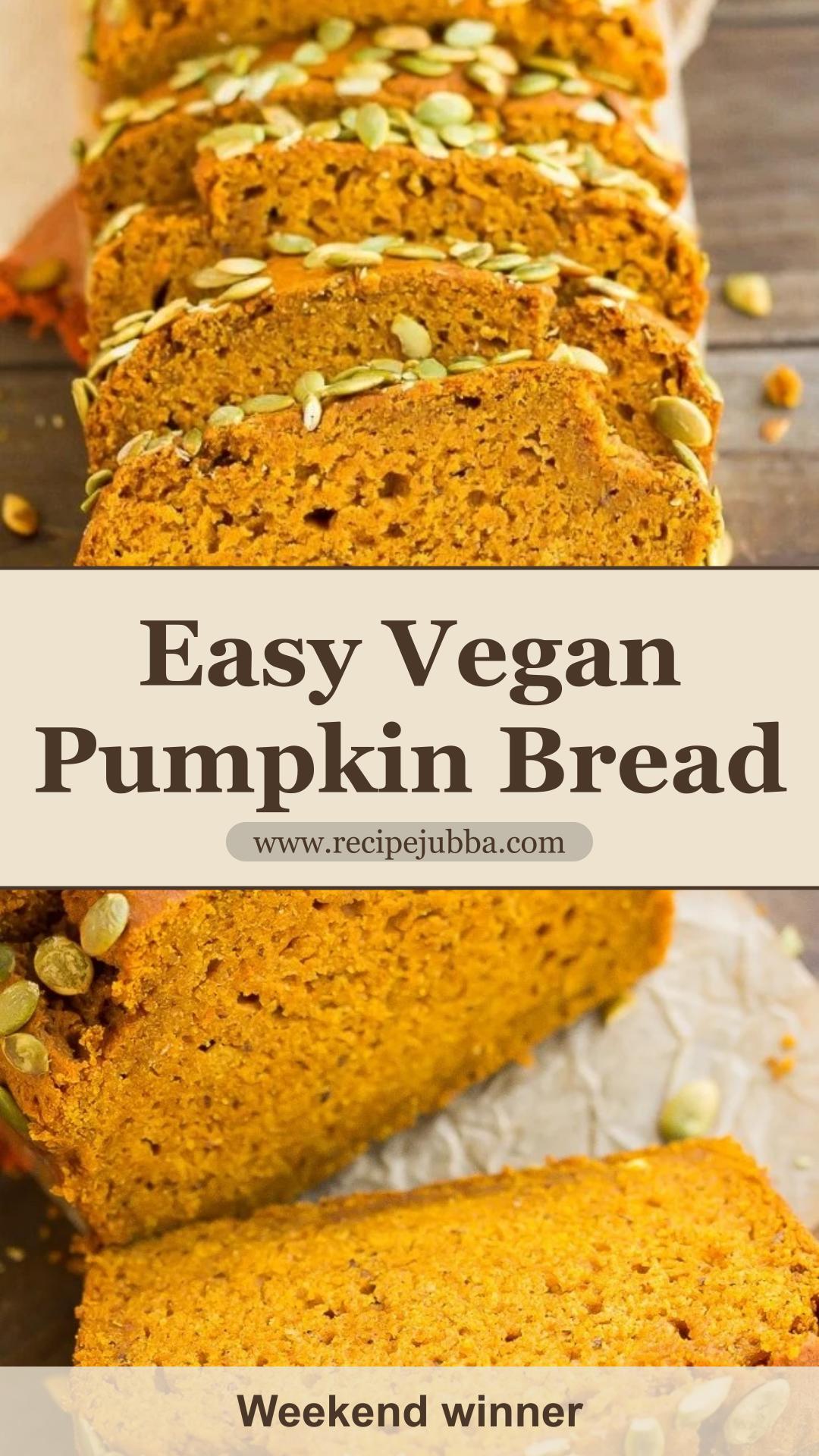 Vegan Pumpkin Bread with Pepitas and Warm Spices — pin 2