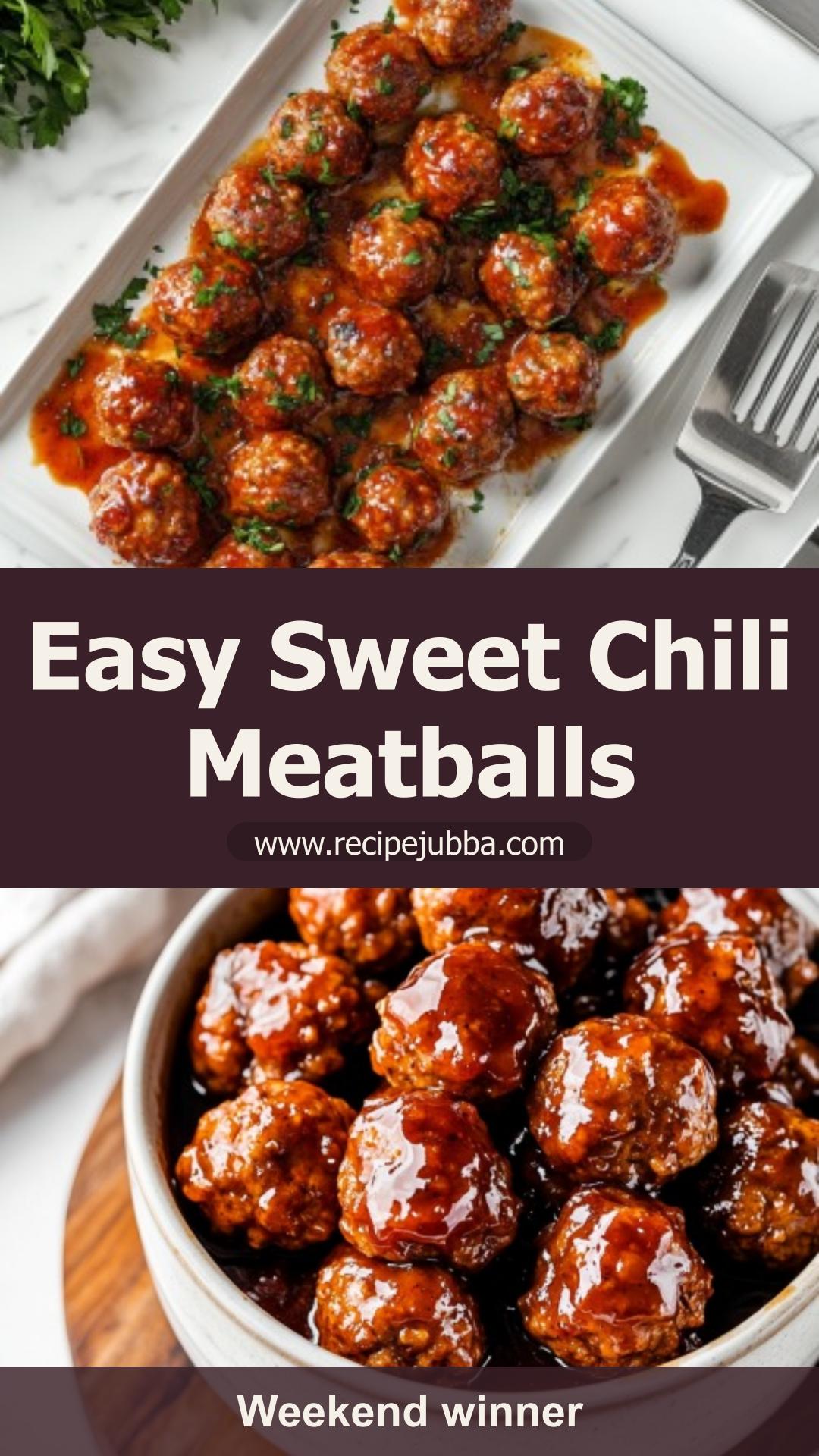 Crockpot Sweet Chili Meatballs with Grape Jelly and Pineapple — pin 2
