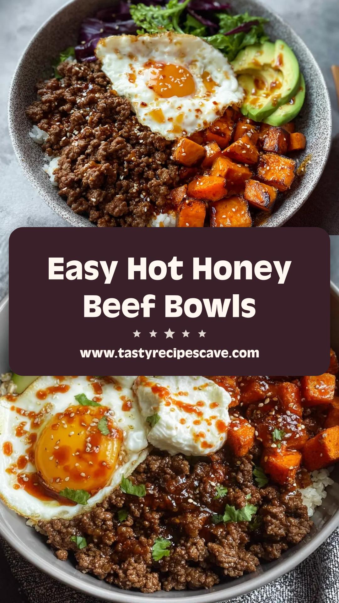Hot Honey Ground Beef Bowls With Sweet Potatoes — pin 2