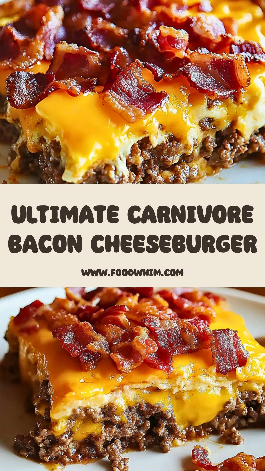 Carnivore Bacon Cheeseburger Pie: Hearty Comfort with Zero Carbs — pin 1