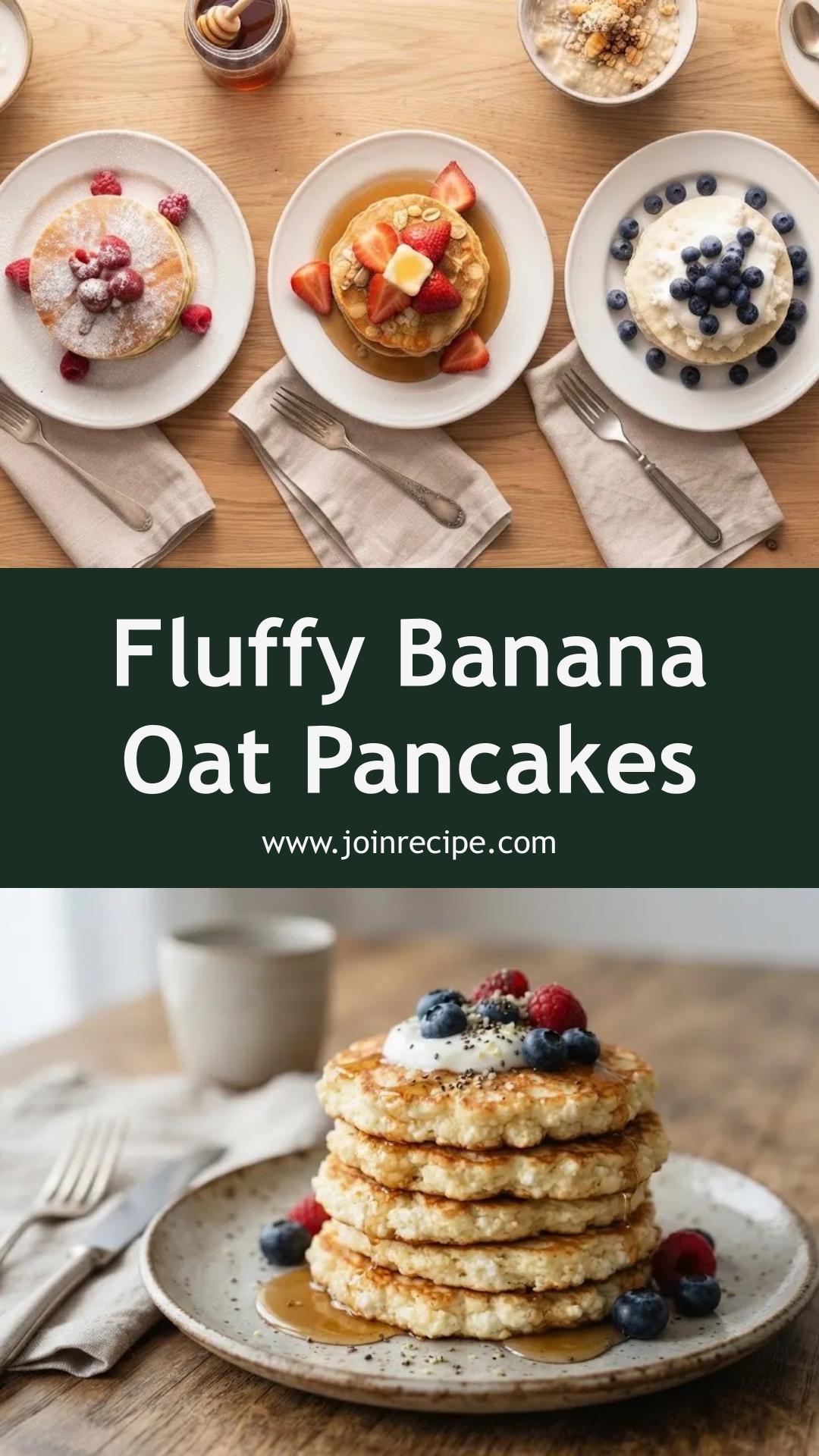 Banana Oat Protein Pancakes: Cozy and Fluffy Breakfast Option — pin 1