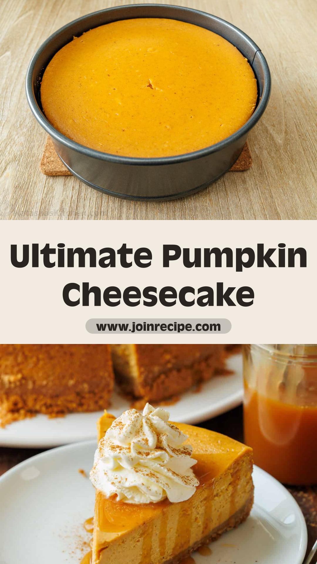 Pumpkin Cheesecake With Creamy Spiced Filling and Graham Cracker Crust — pin 2